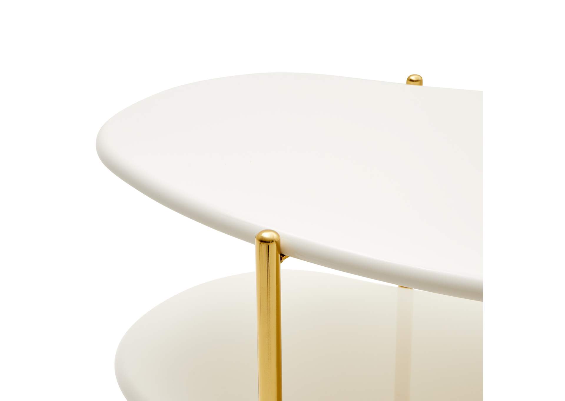 Sassani Cocktail Table - Pearl White and Gold image 12
