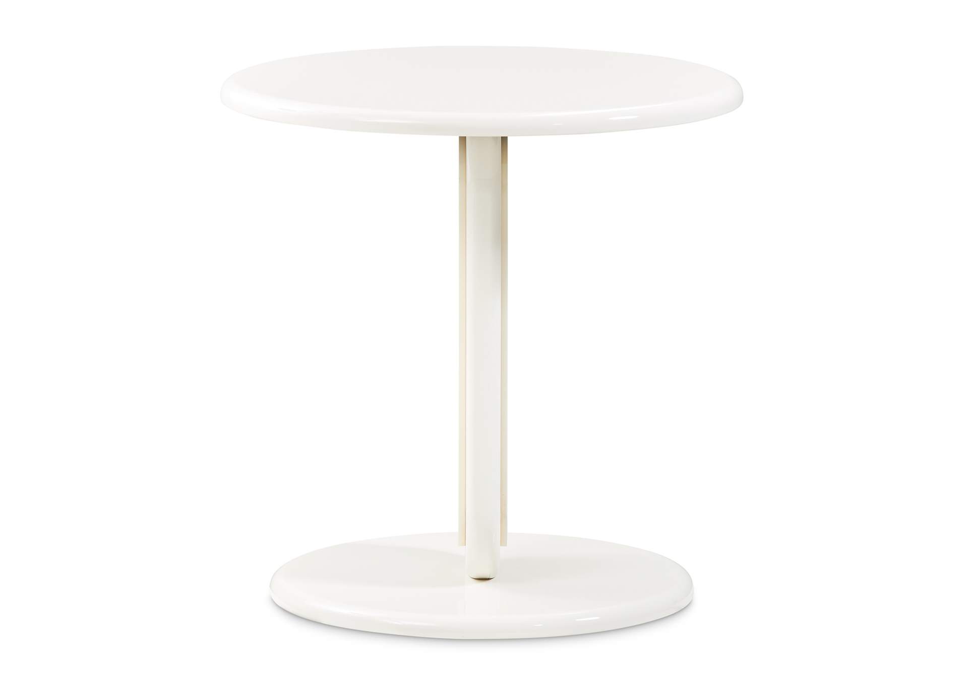 Sassani End Table - Pearl White and Gold image 4