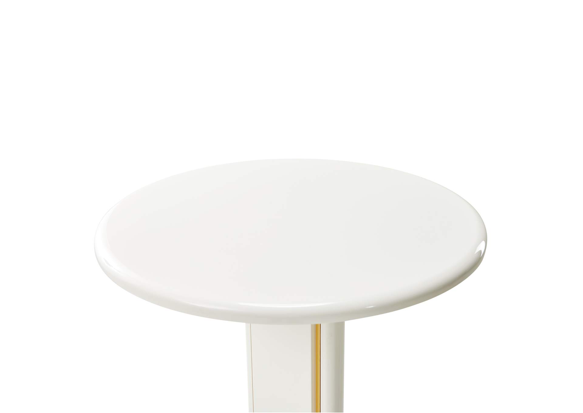 Sassani End Table - Pearl White and Gold image 6