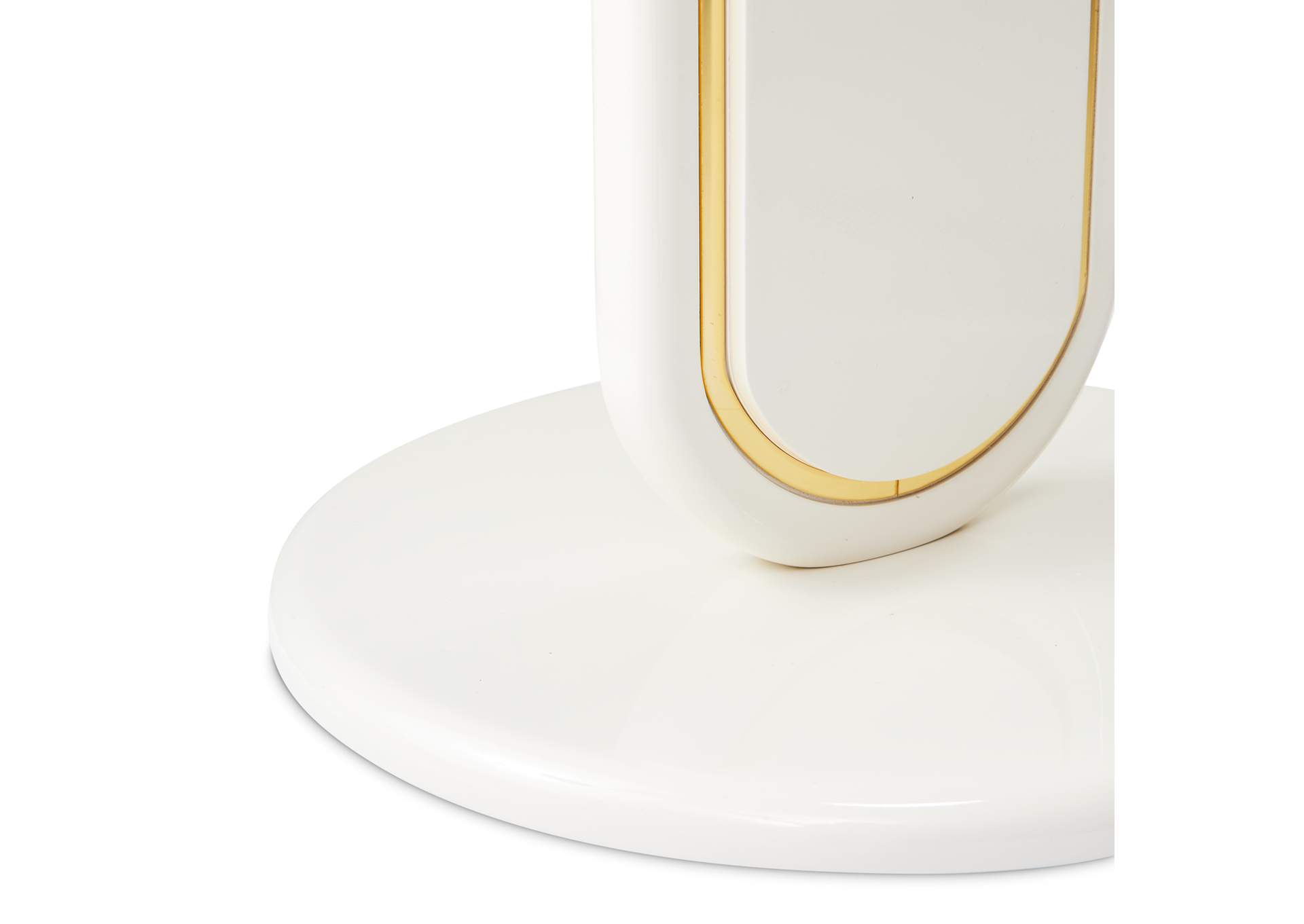 Sassani Accent Table - Pearl White and Gold image 6