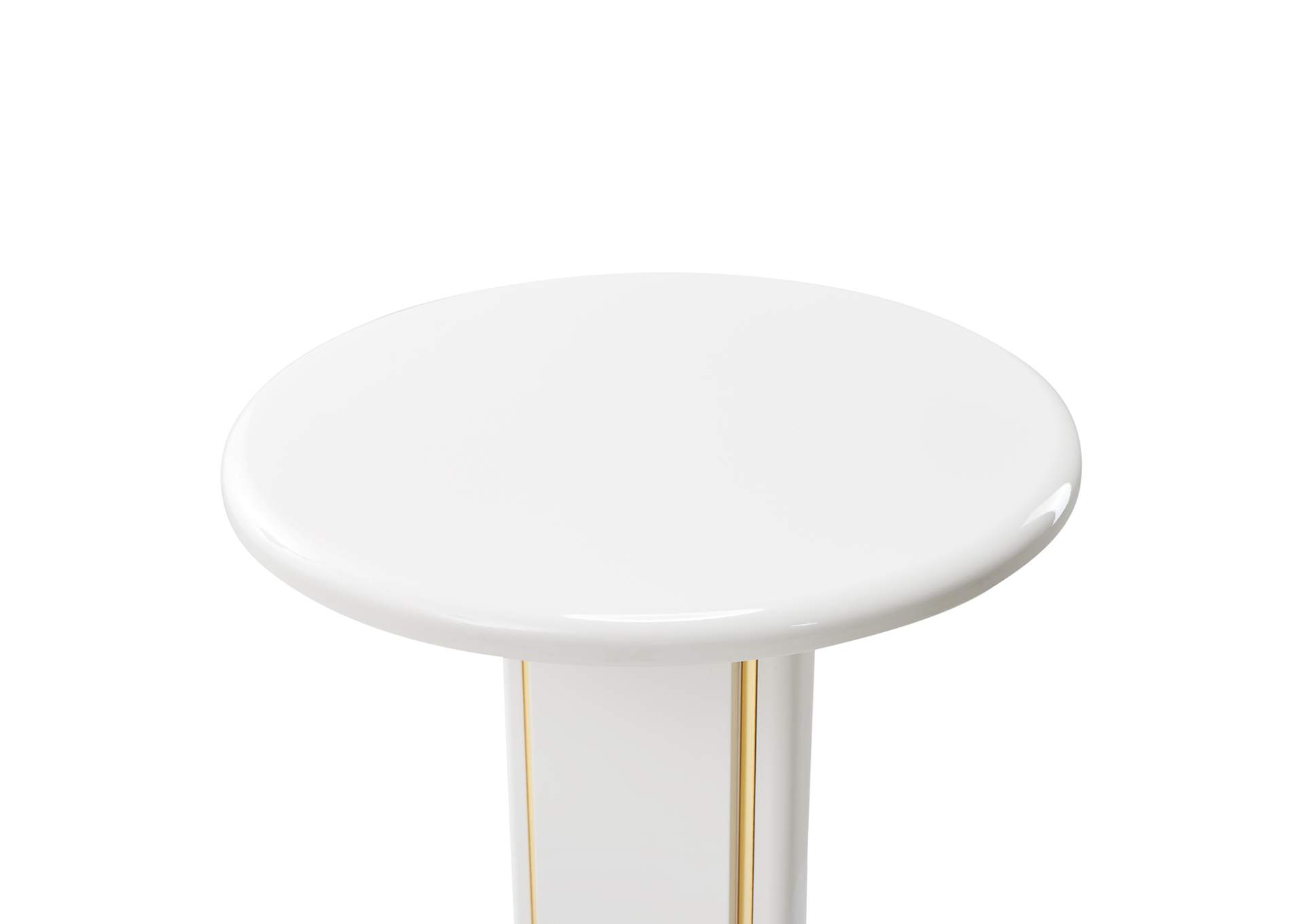 Sassani Accent Table - Pearl White and Gold image 7