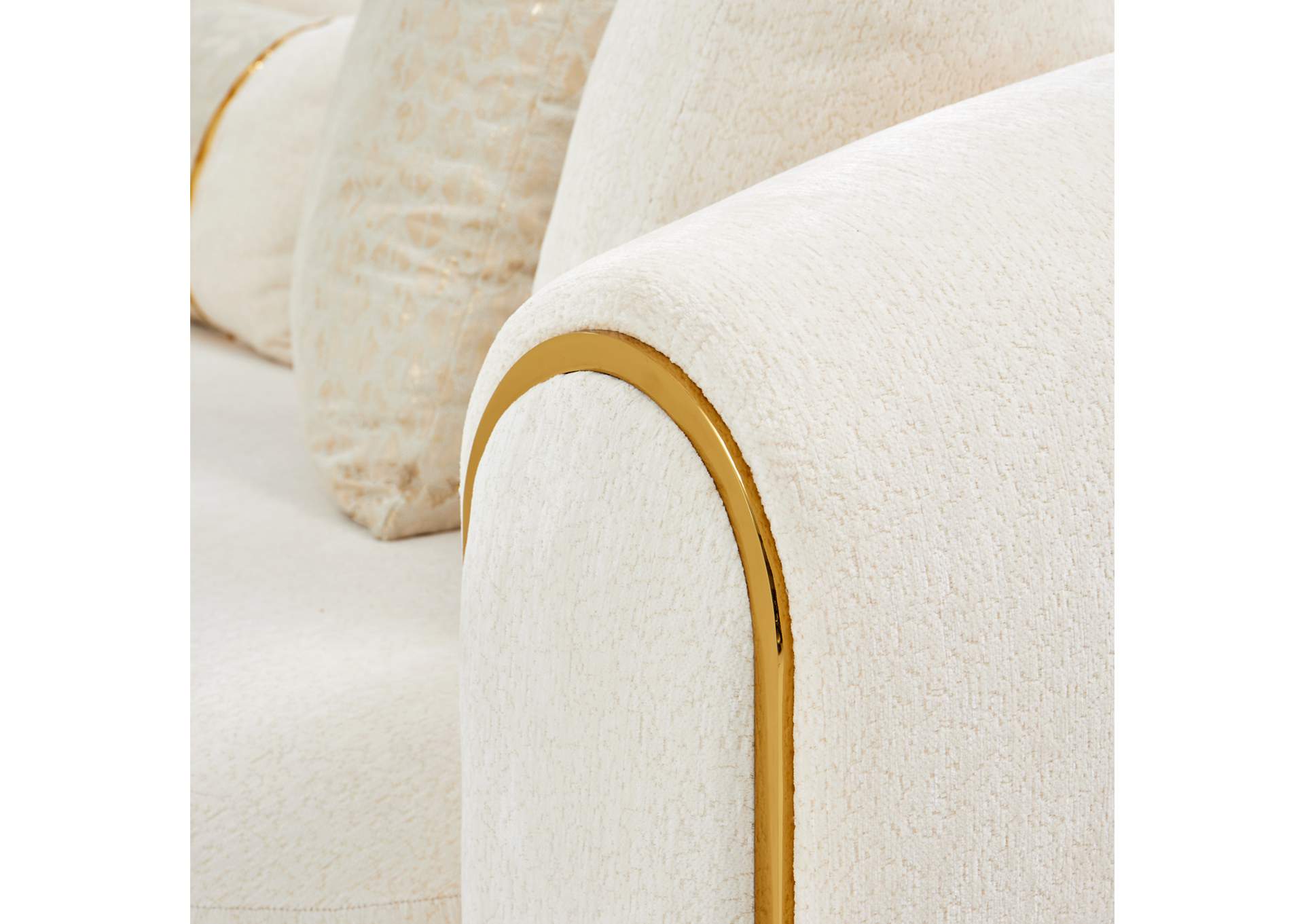 Sassani Sofa - Crepe and Gold image 3