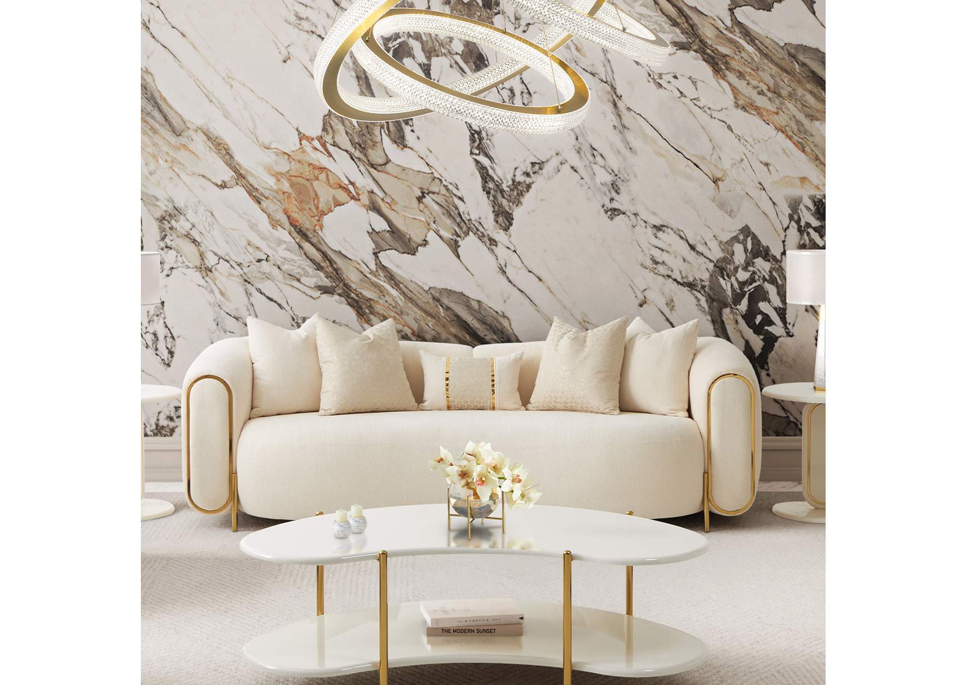 Sassani Sofa - Crepe and Gold image 4