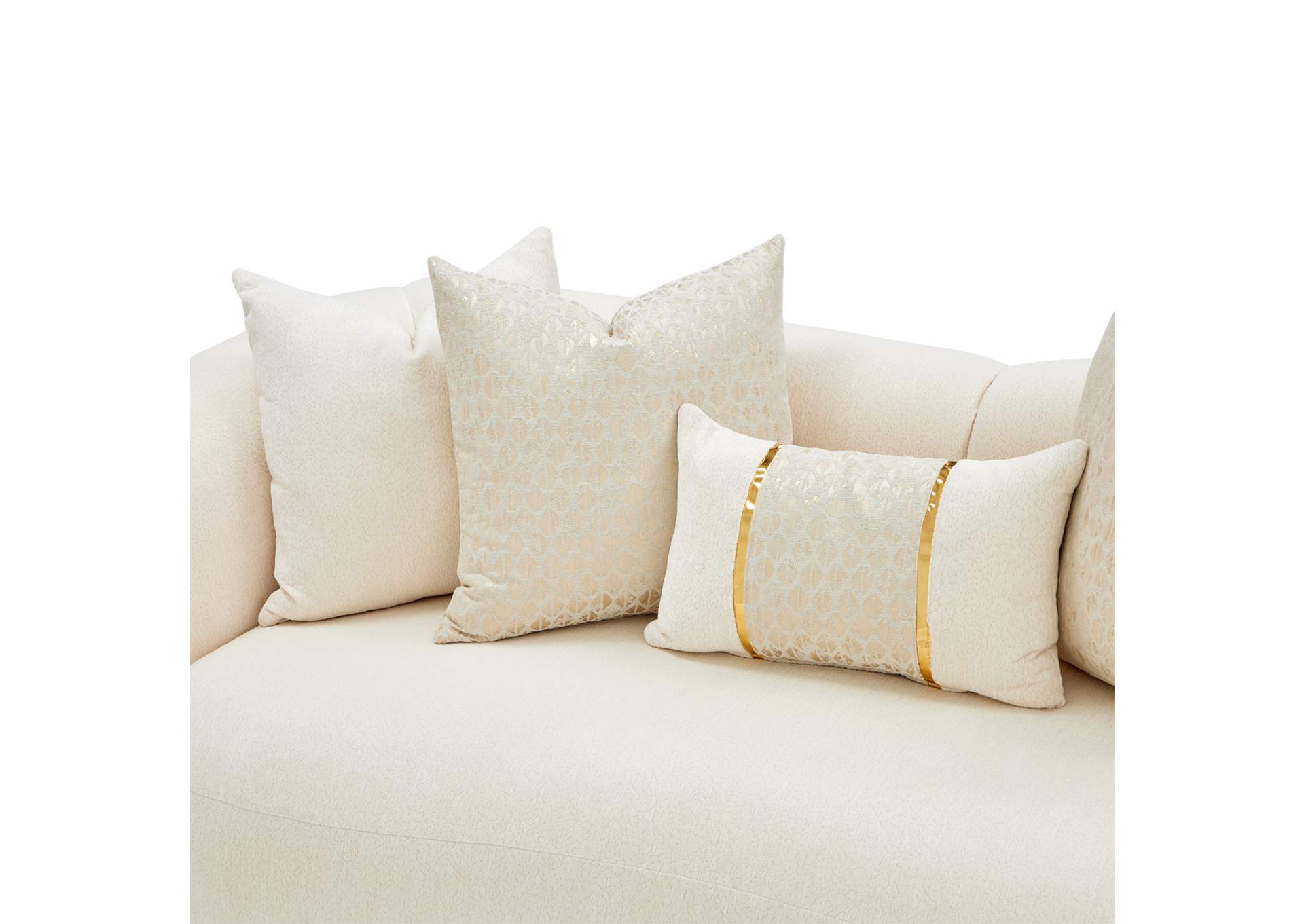 Sassani Loveseat - Crepe and Gold image 12