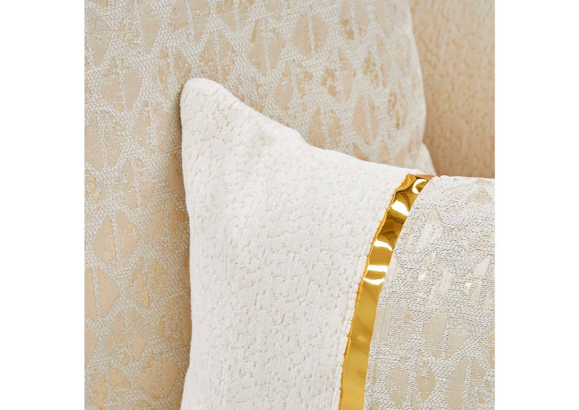 Sassani Loveseat - Crepe and Gold image 10