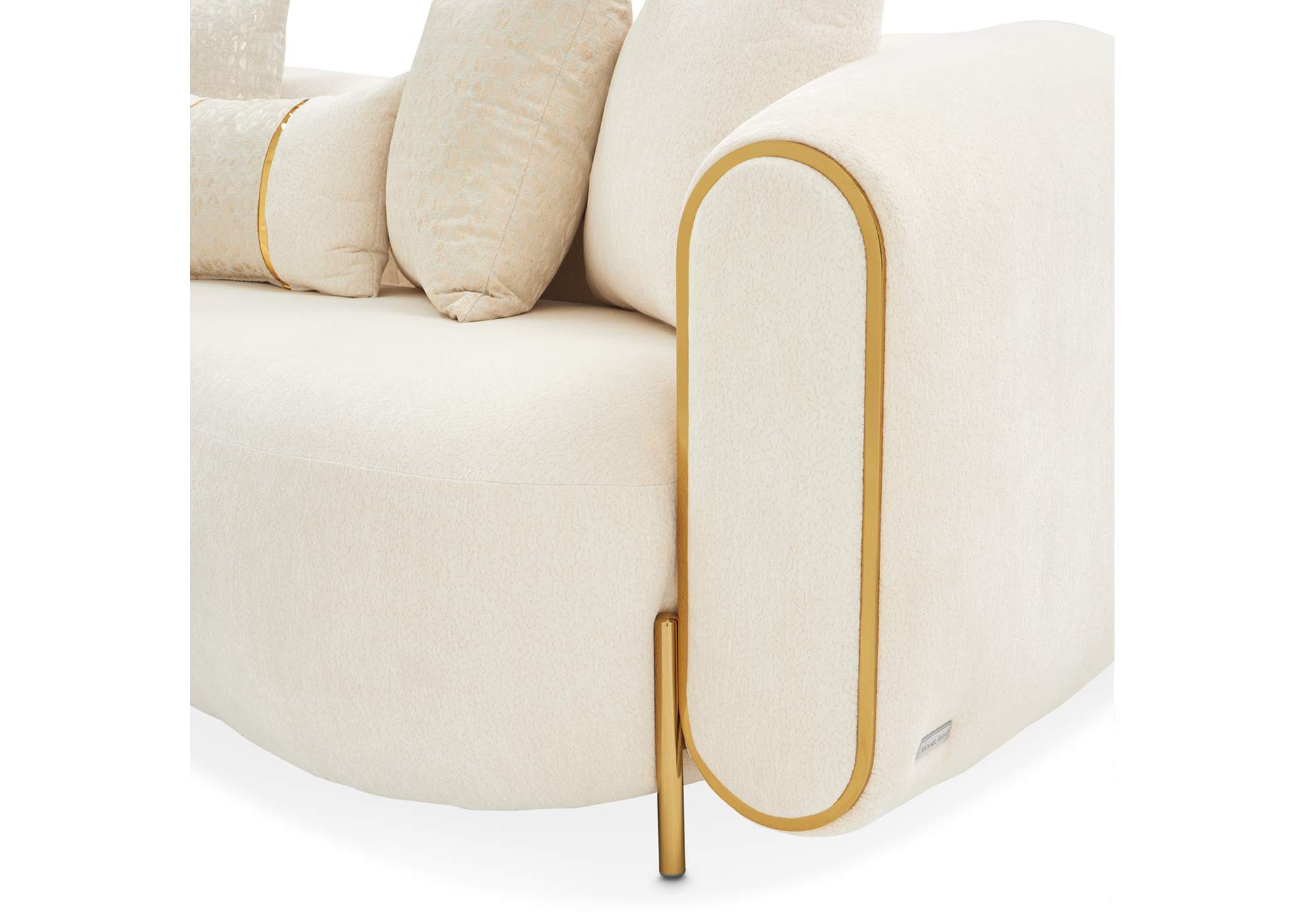 Sassani Loveseat - Crepe and Gold image 14