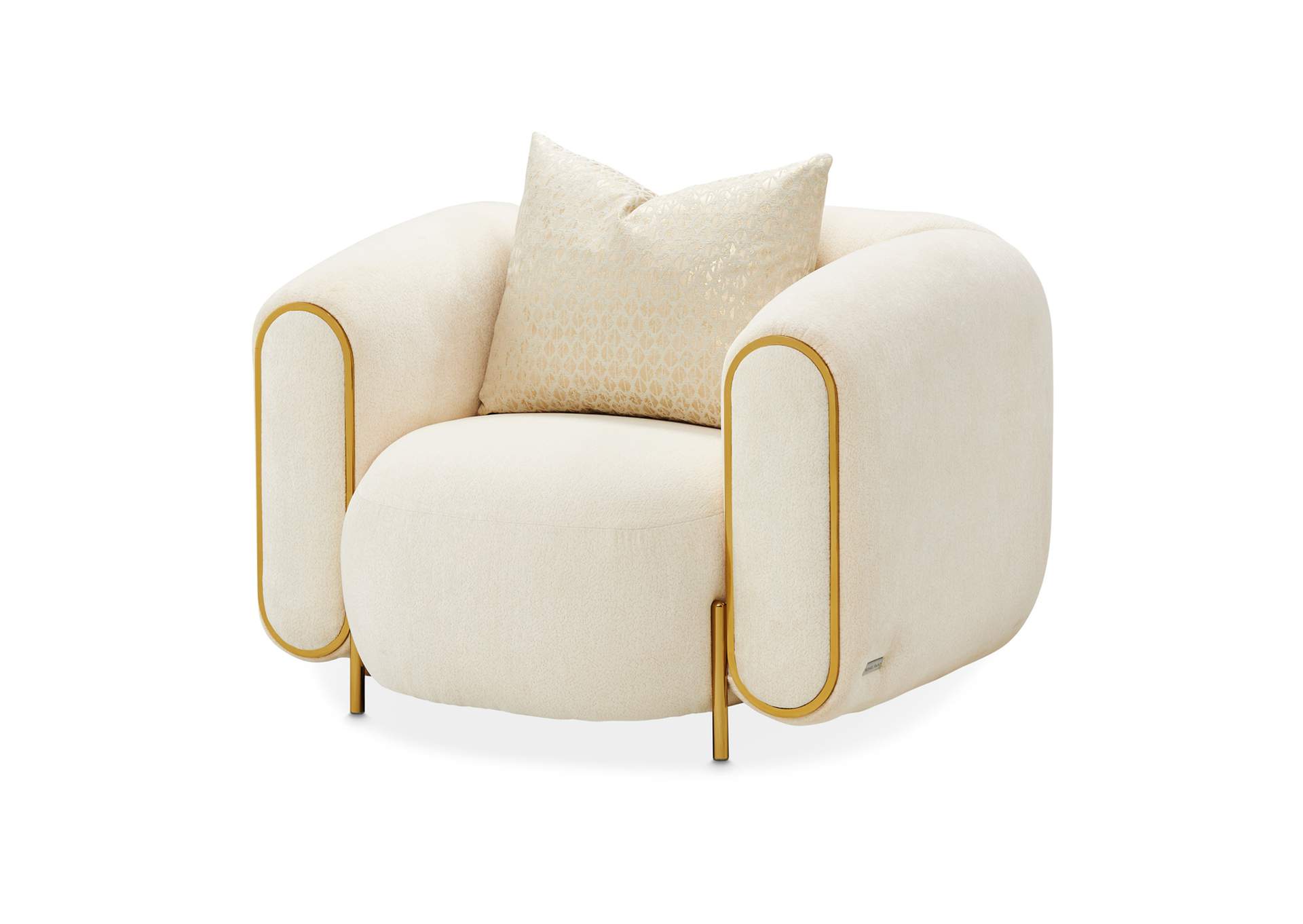 Sassani Accent Chair - Crepe and Gold image 1