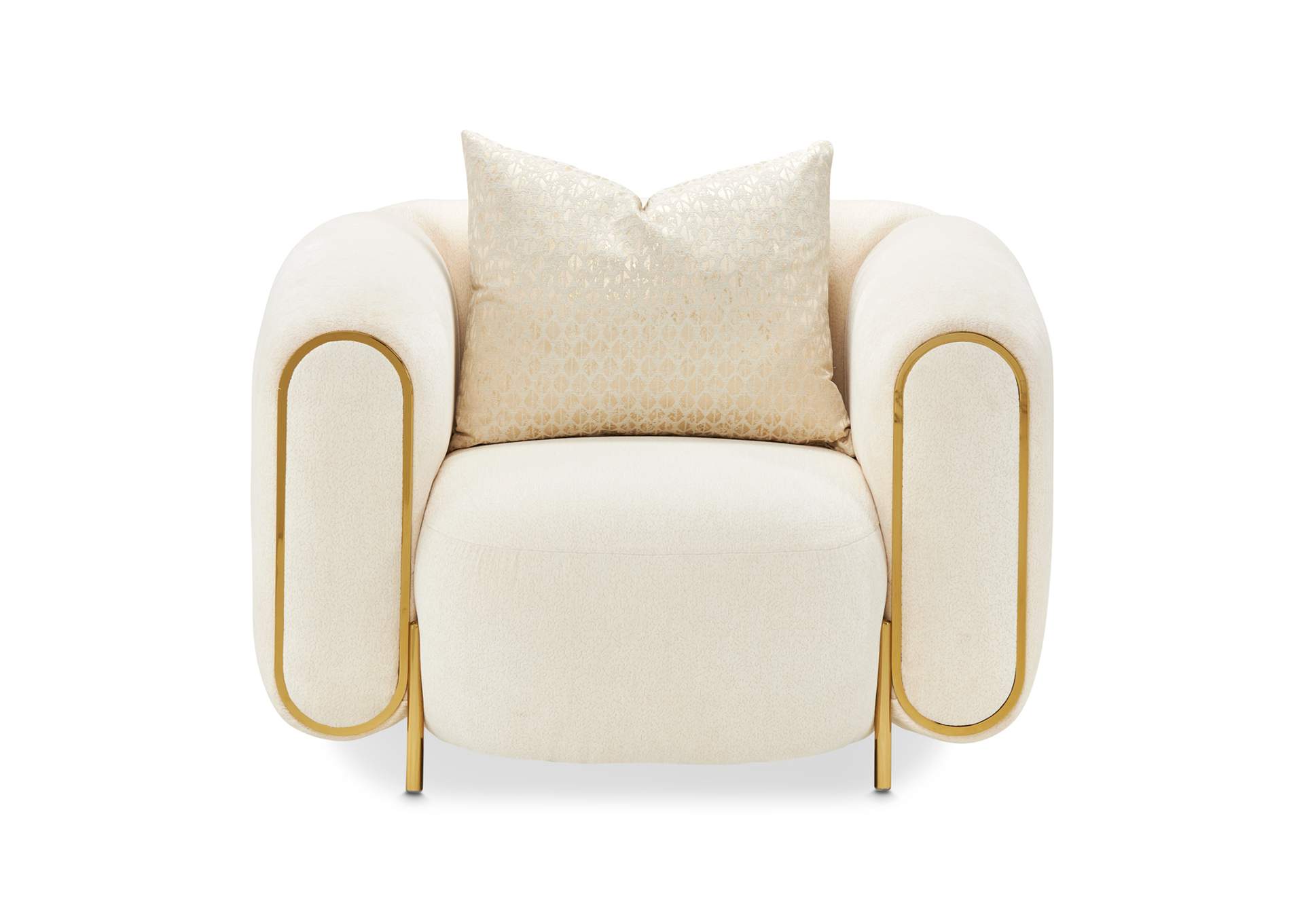 Sassani Accent Chair - Crepe and Gold image 3