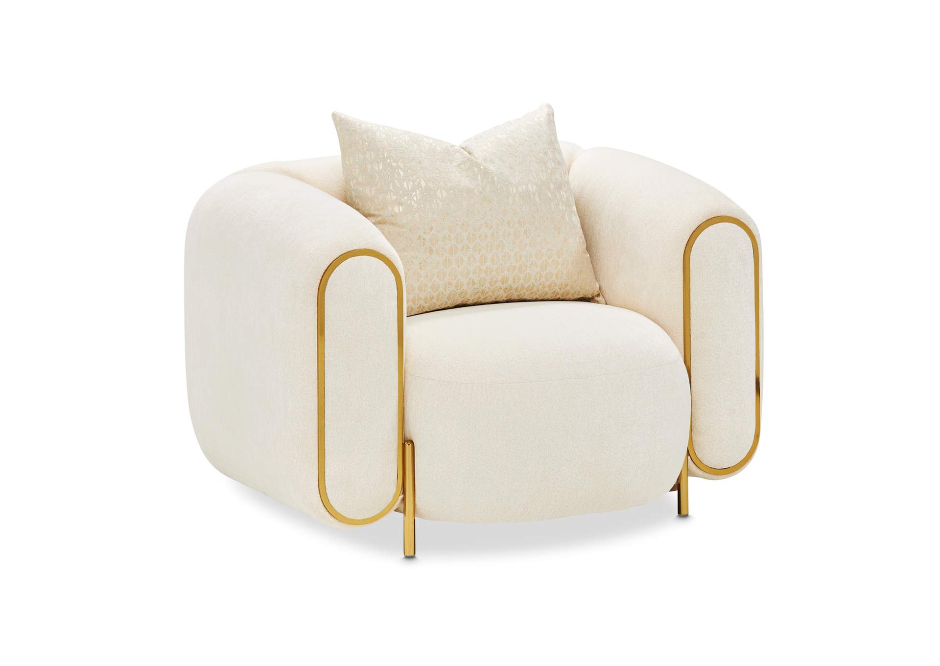 Sassani Accent Chair - Crepe and Gold image 4