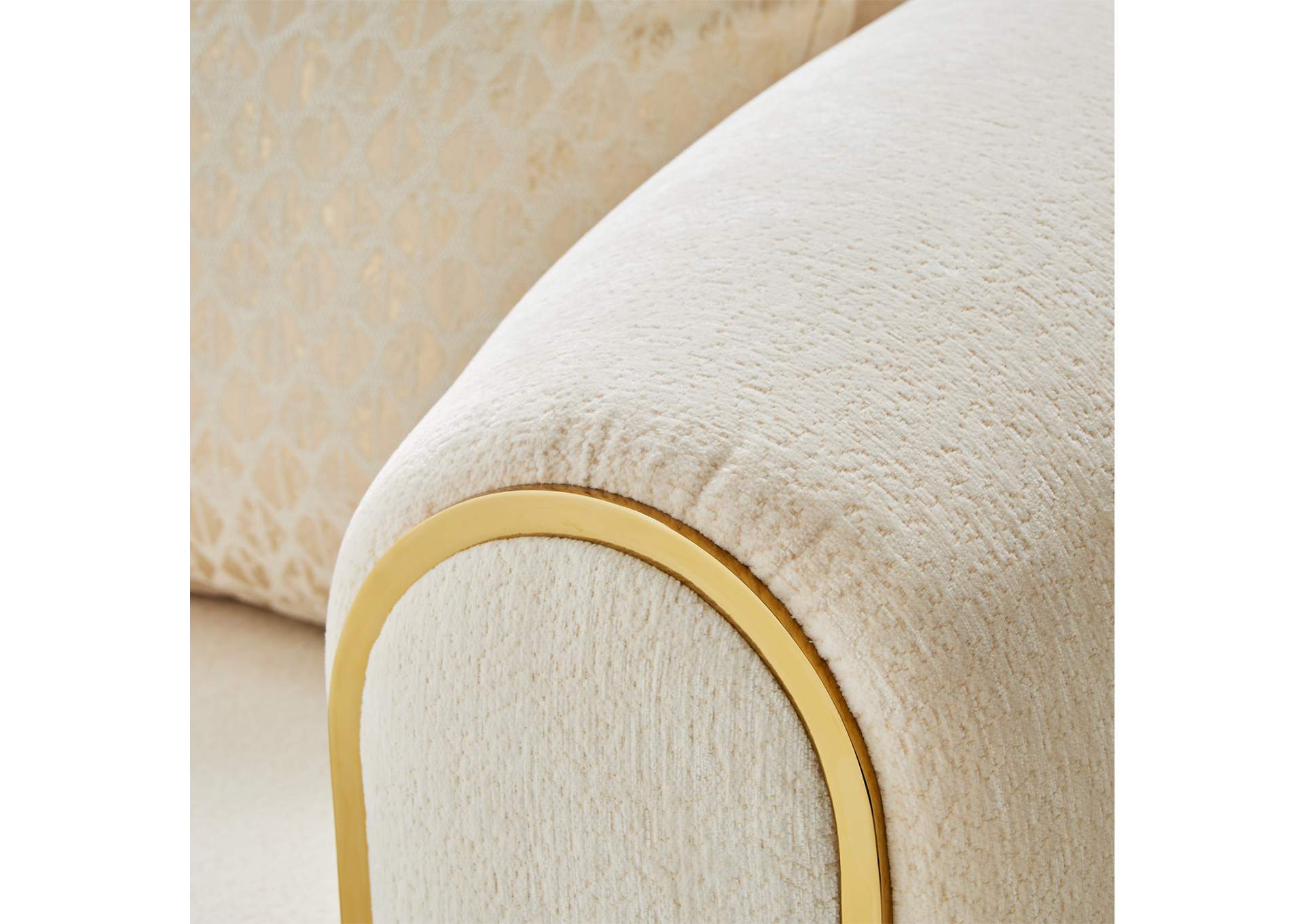 Sassani Accent Chair - Crepe and Gold image 13