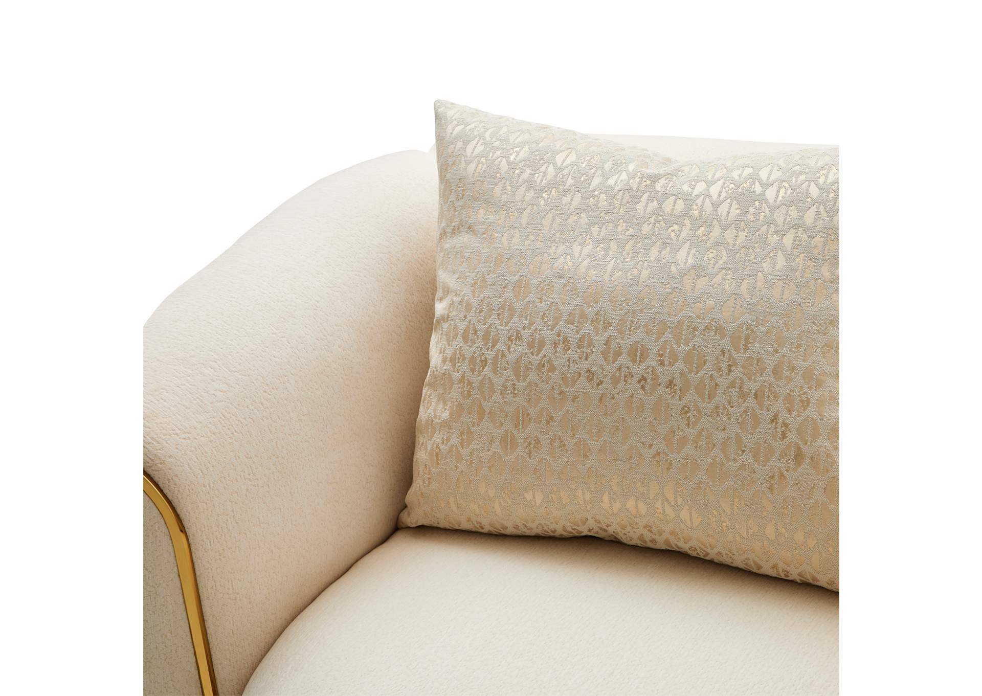 Sassani Accent Chair - Crepe and Gold image 11