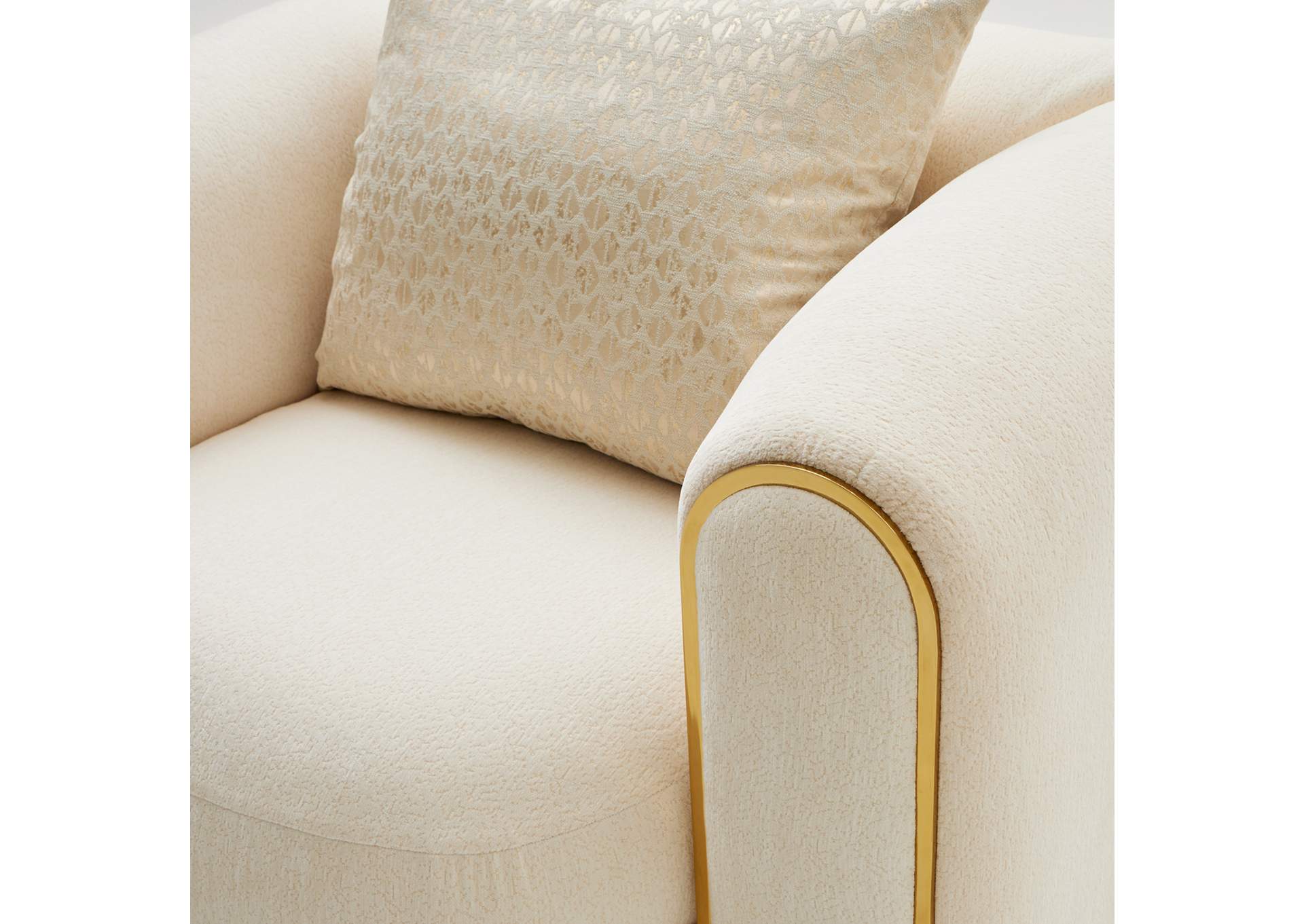 Sassani Accent Chair - Crepe and Gold image 12