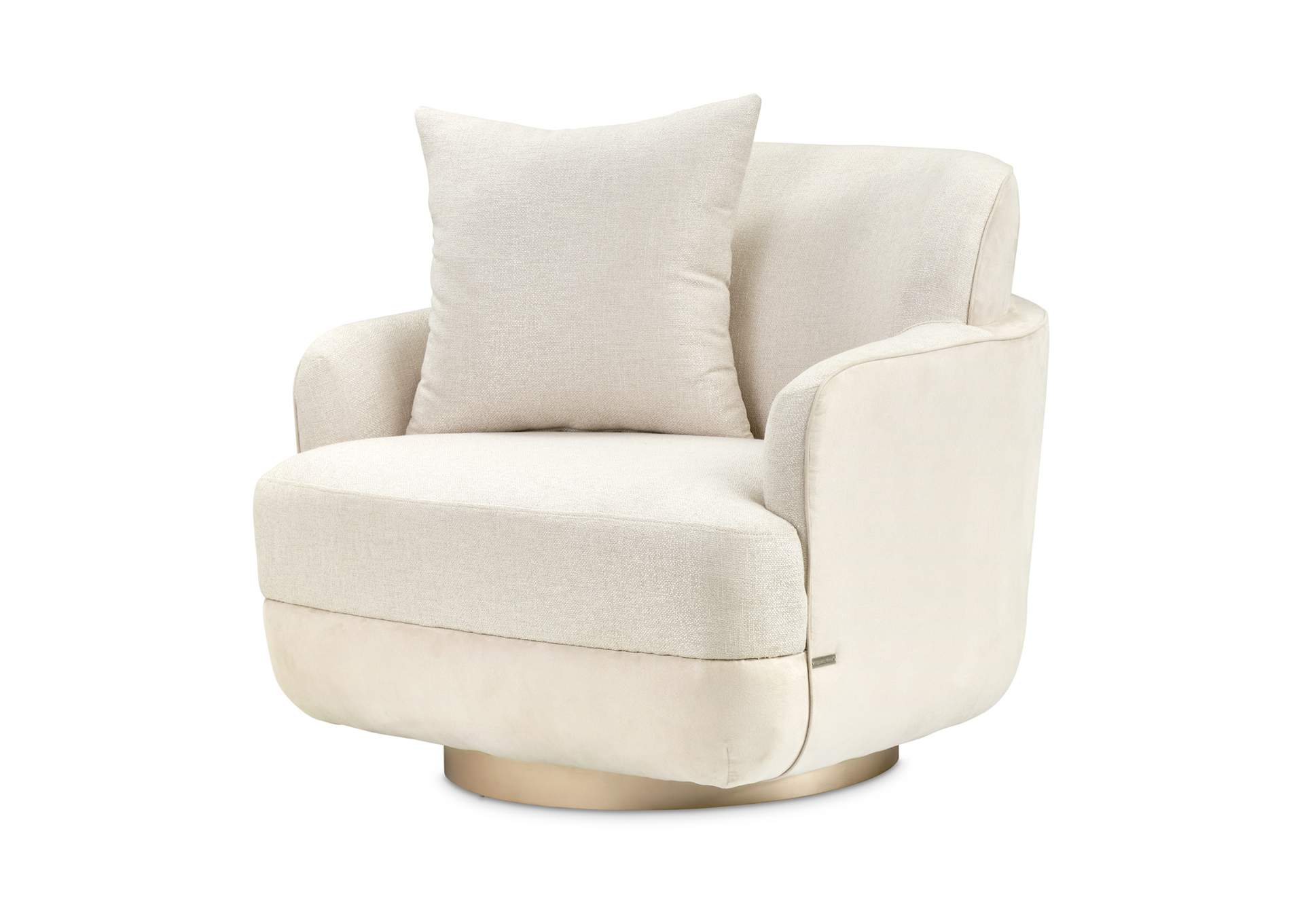 Aurora Swivel Accent Chair - Linen and Moonlight image 1