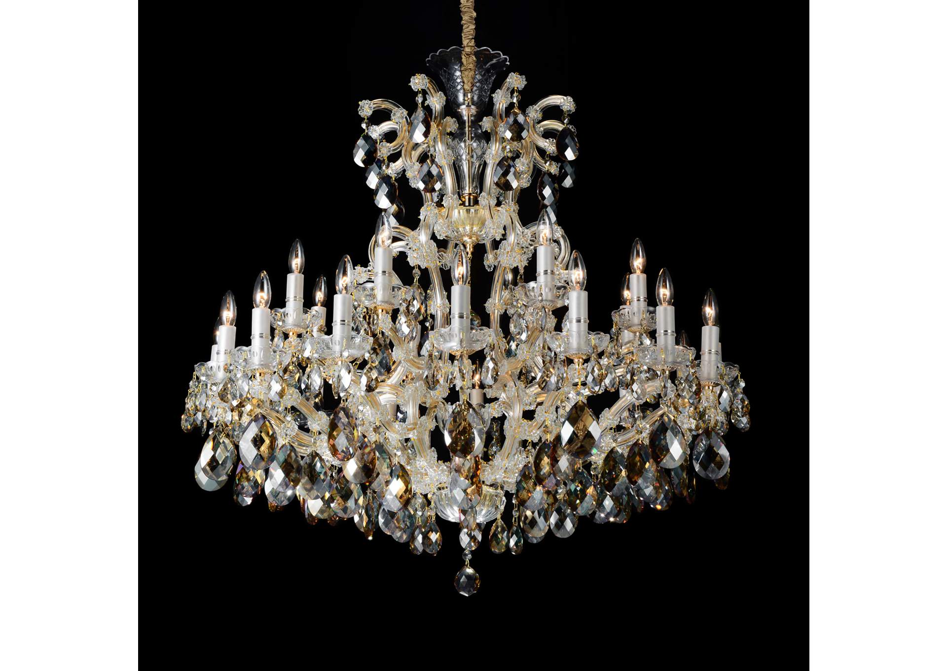 La Scala Twenty-Five-Light Chandelier Cognac image 1