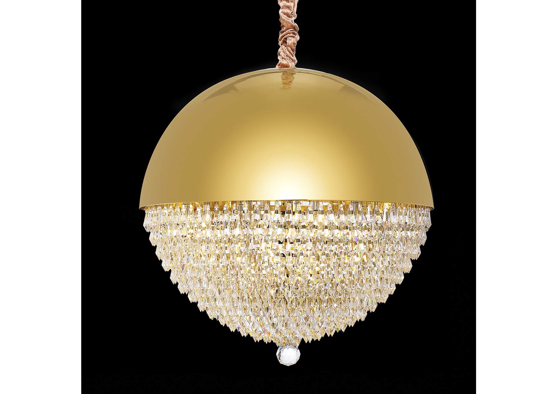 Eclipse Dome LED-Light Chandelier - Gold image 1