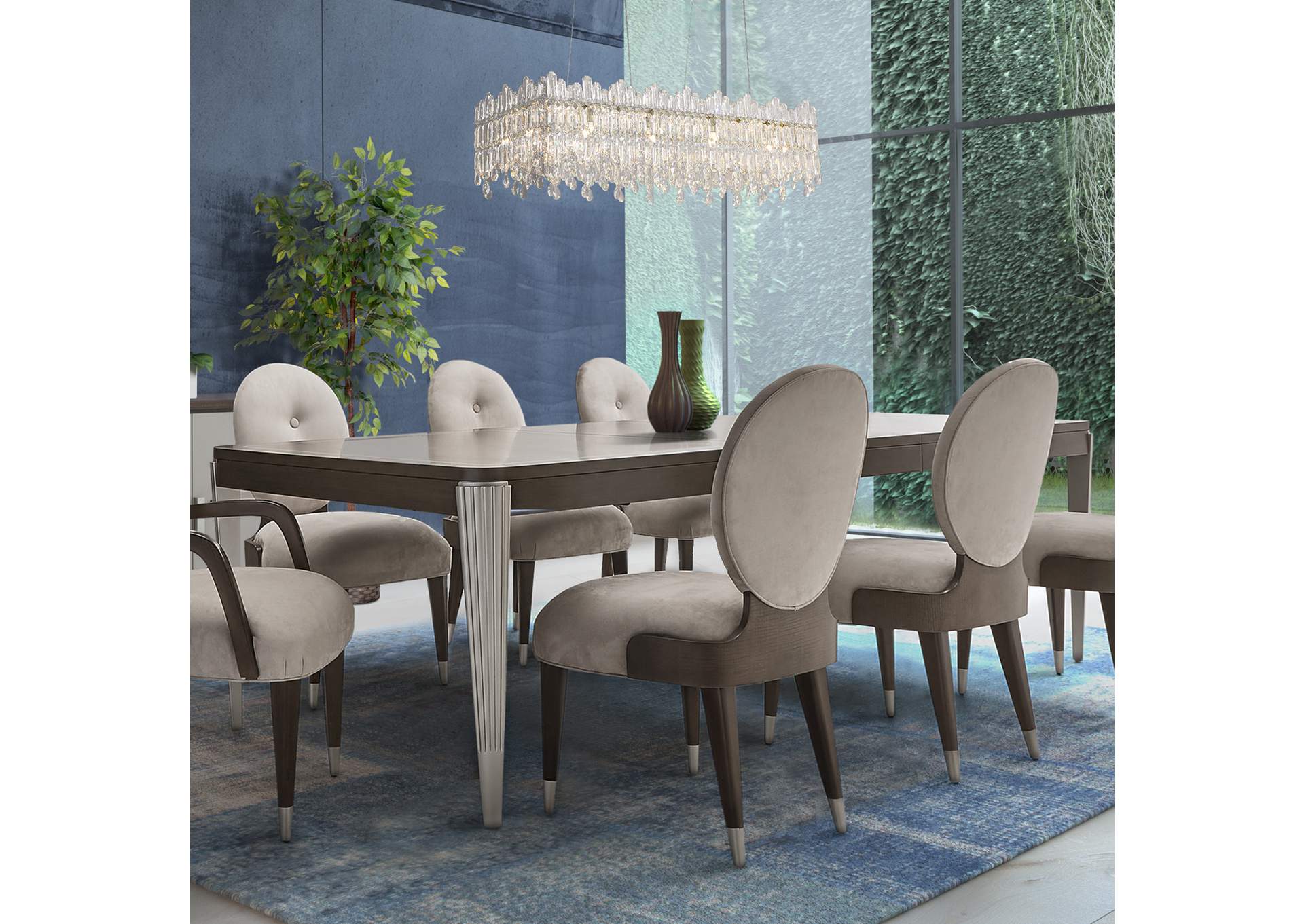 Royal Crown Twelve-Light Rectangular Chandelier image 3
