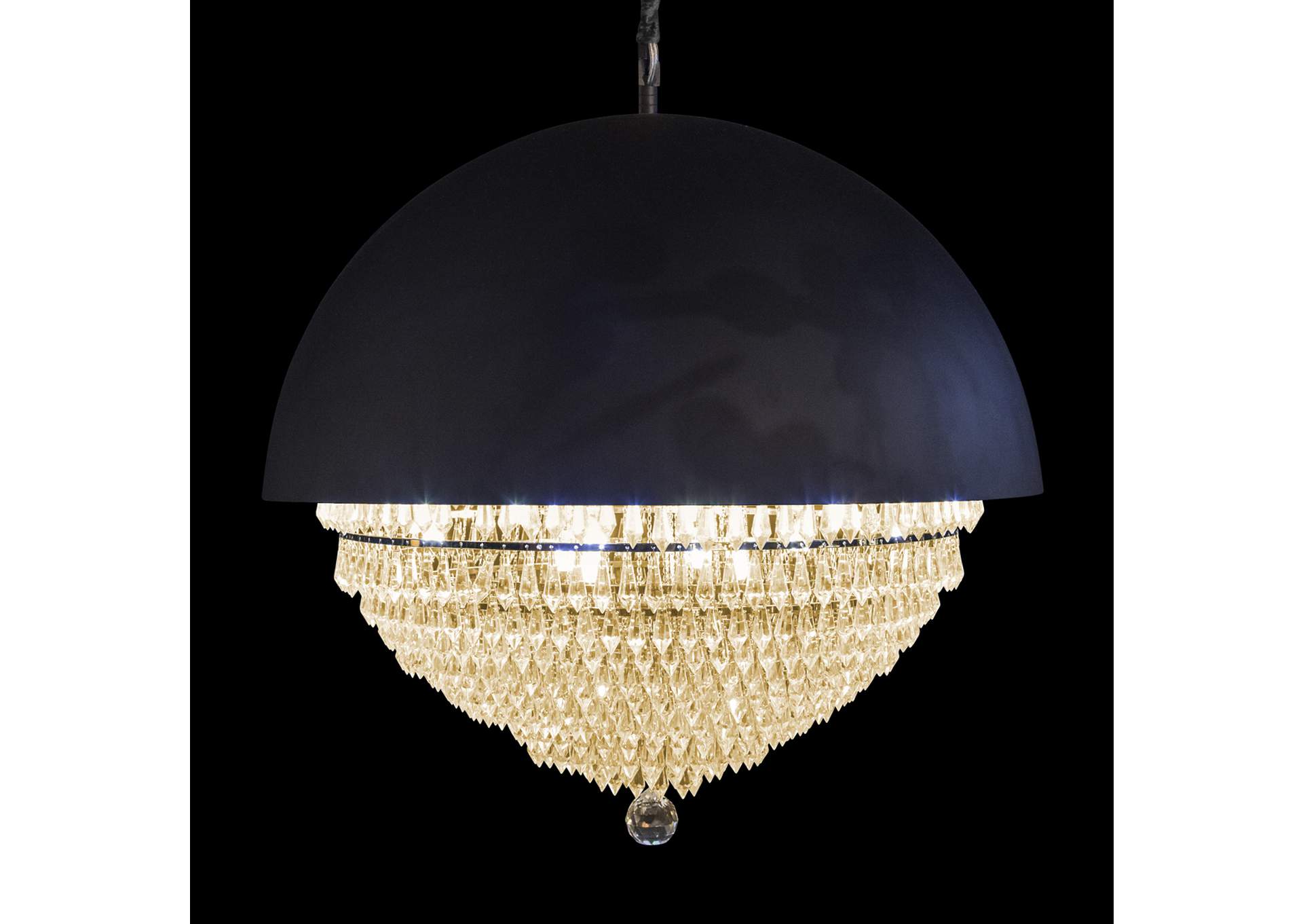 Eclipse Dome LED-Light Chandelier - Black image 1
