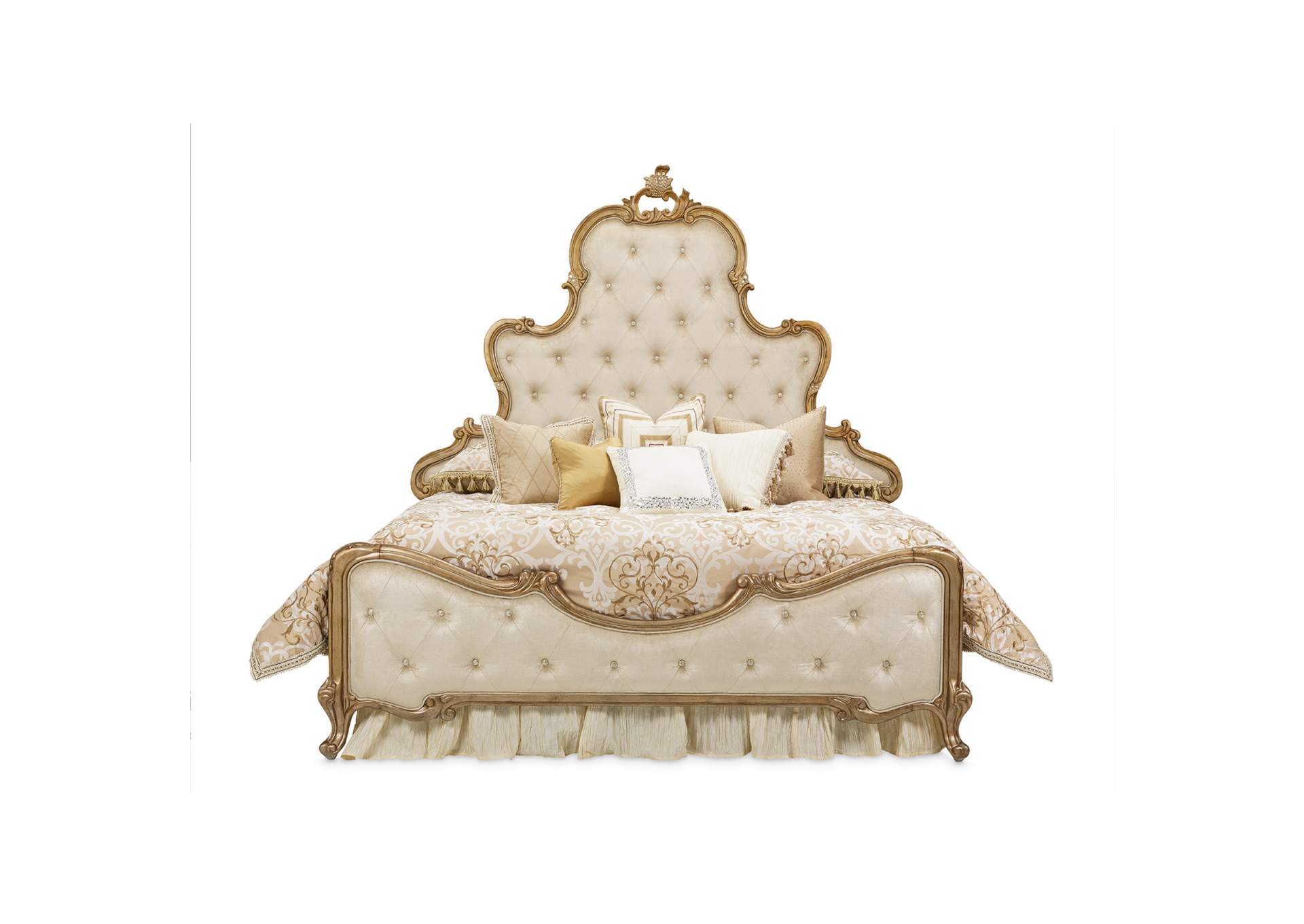 Platine de Royale California King Panel Bed - Antique Platinum image 3