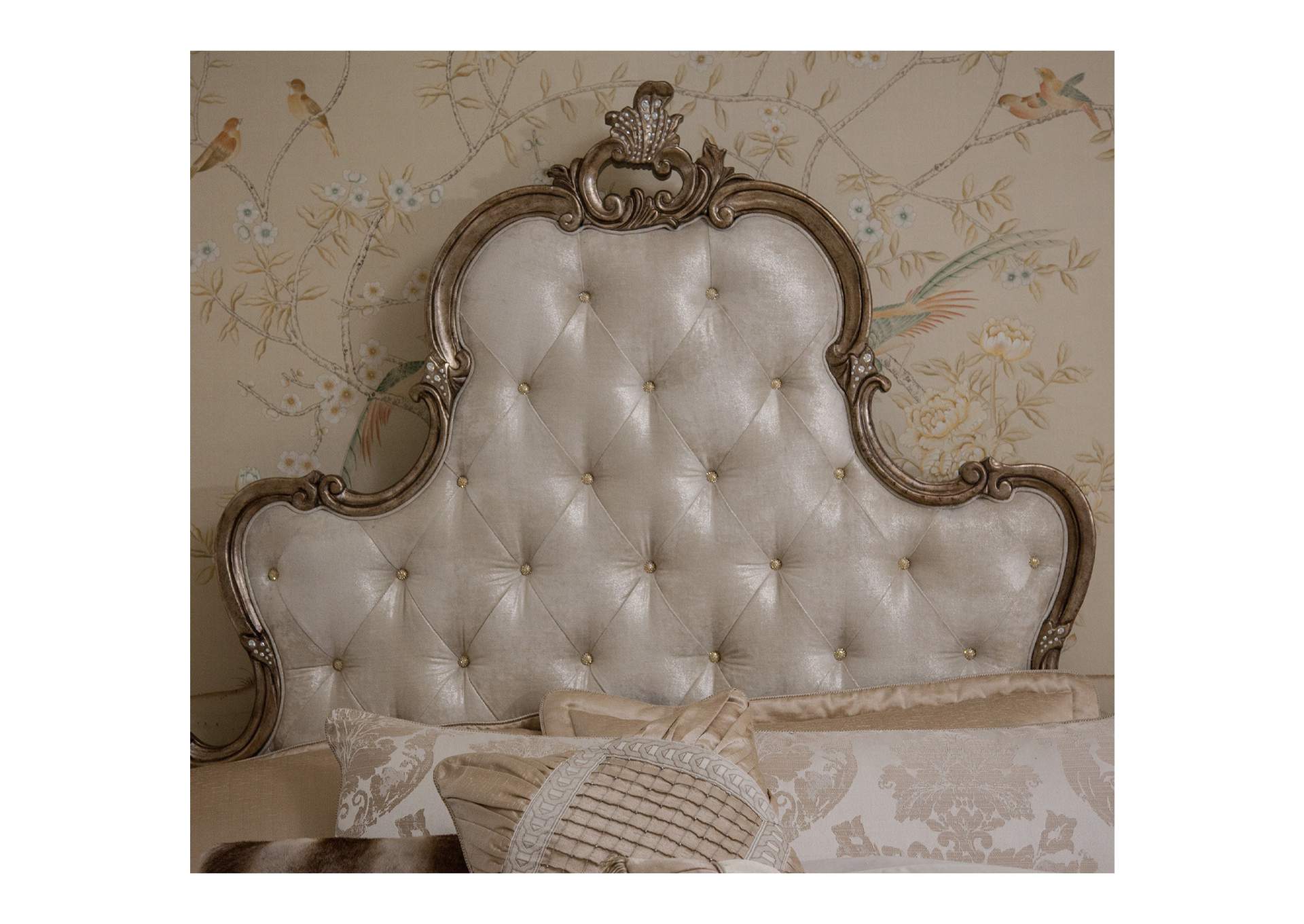 Platine de Royale California King Panel Bed - Antique Platinum image 11