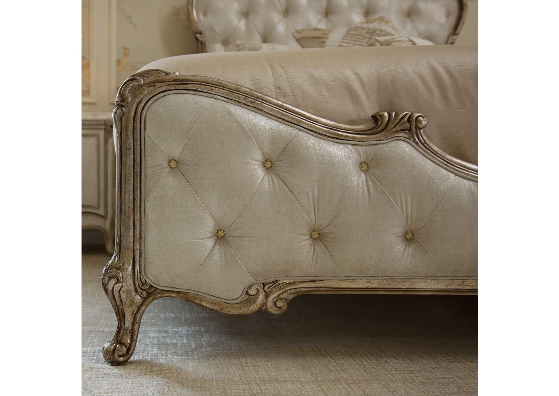 Platine de Royale California King Panel Bed - Antique Platinum image 12