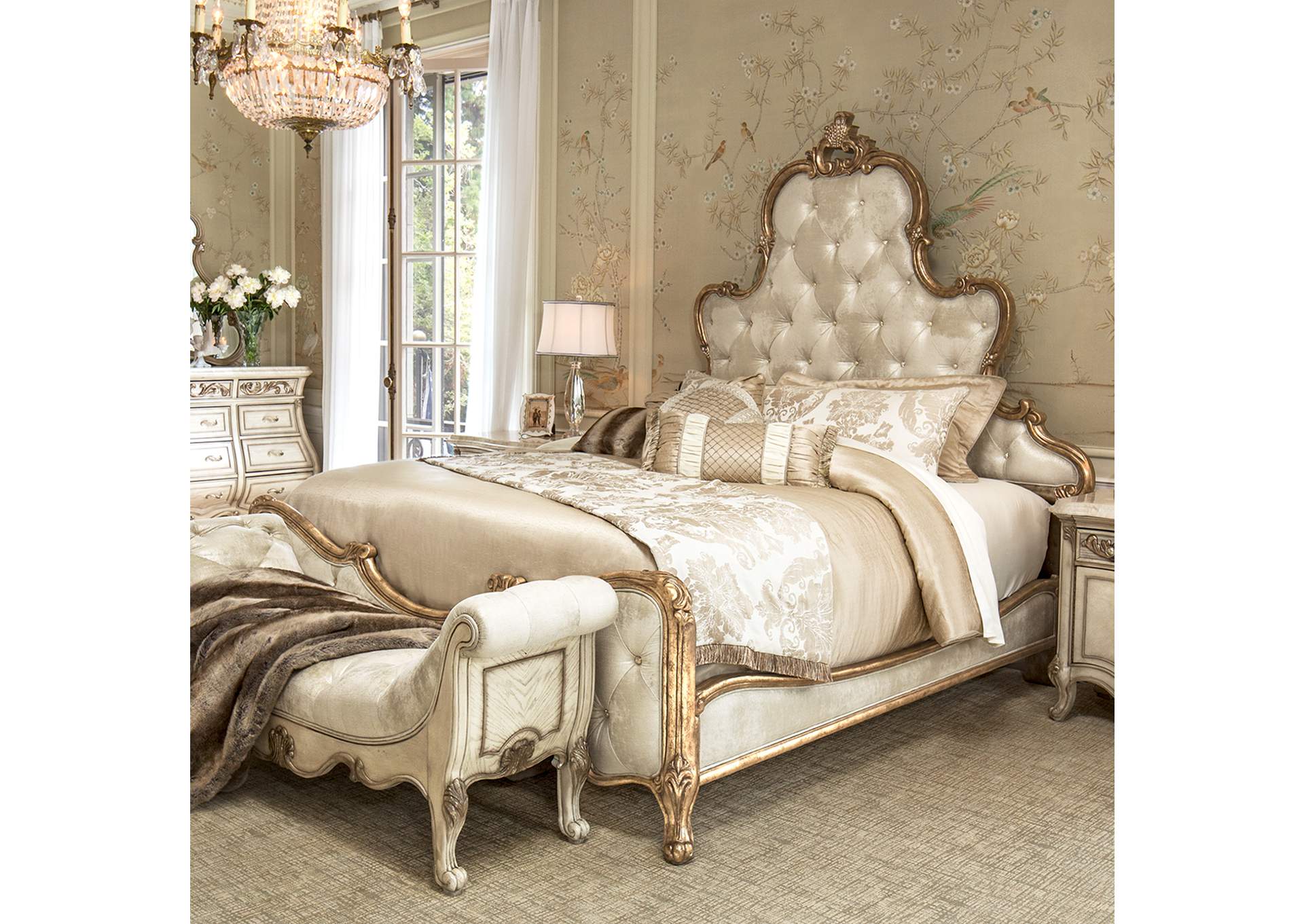 Platine de Royale California King Panel Bed - Antique Platinum image 17