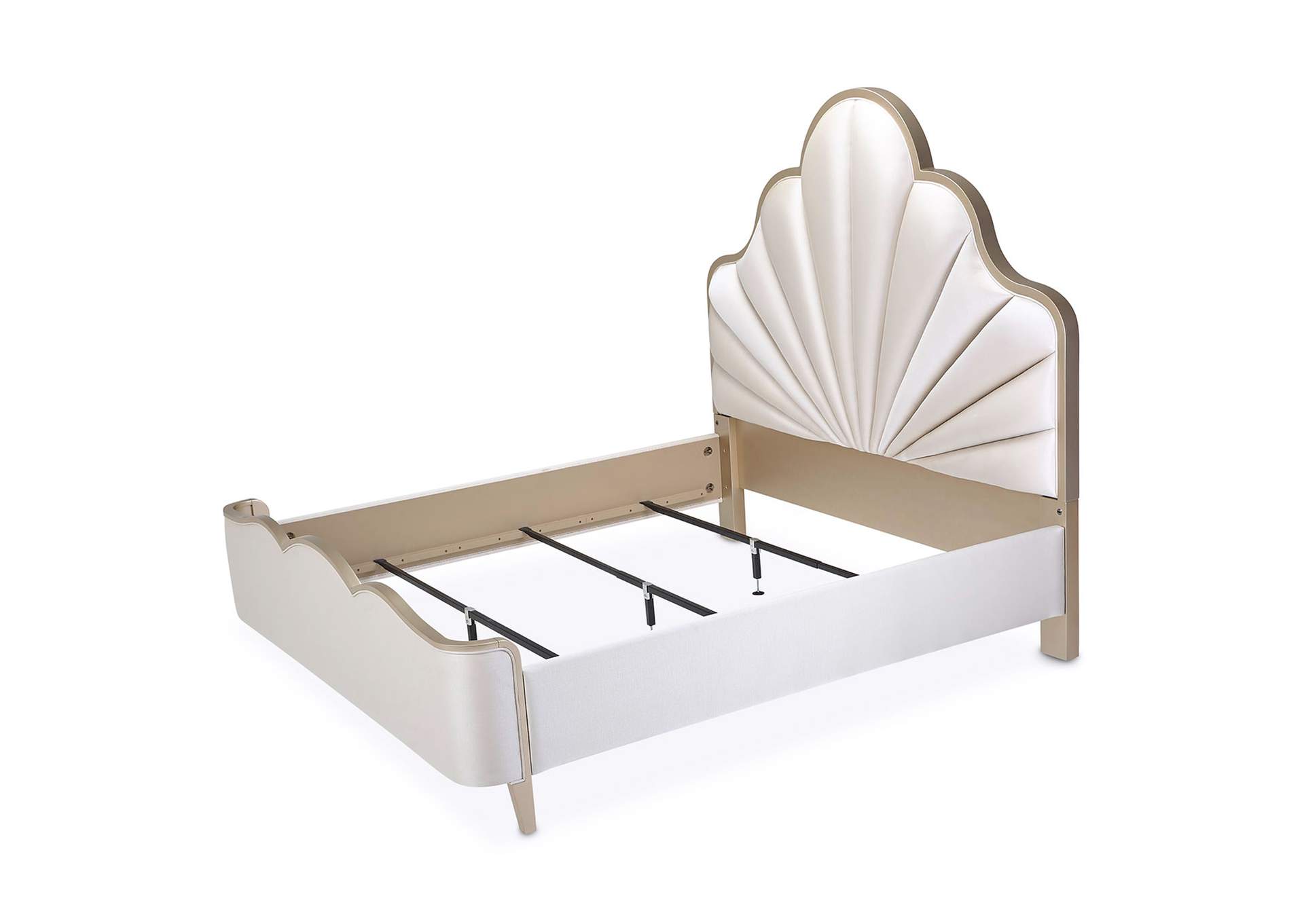 Malibu Crest California King Scalloped Panel Bed - Chardonnay image 4