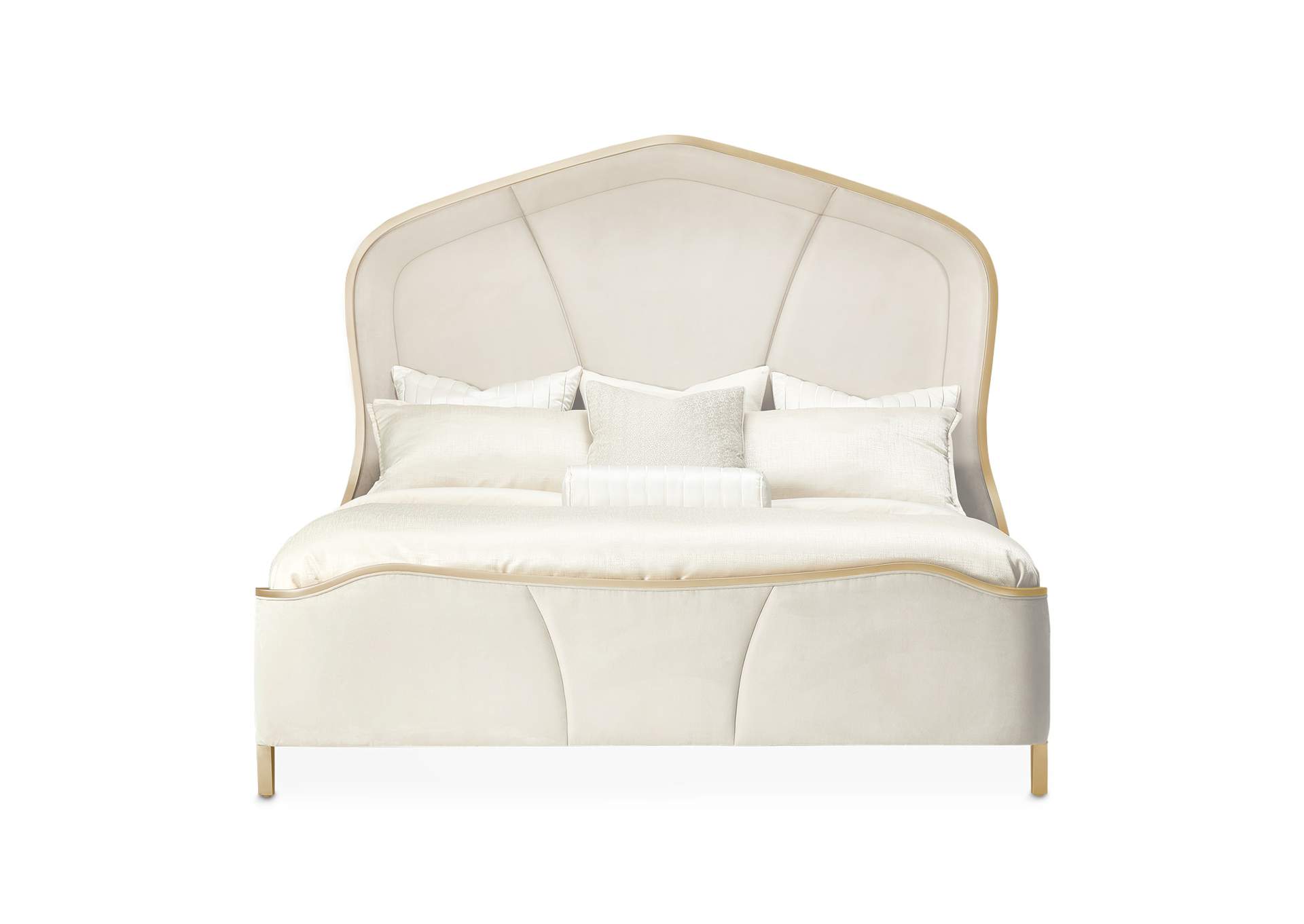 Malibu Crest California King Curved Panel Bed - Chardonnay image 3