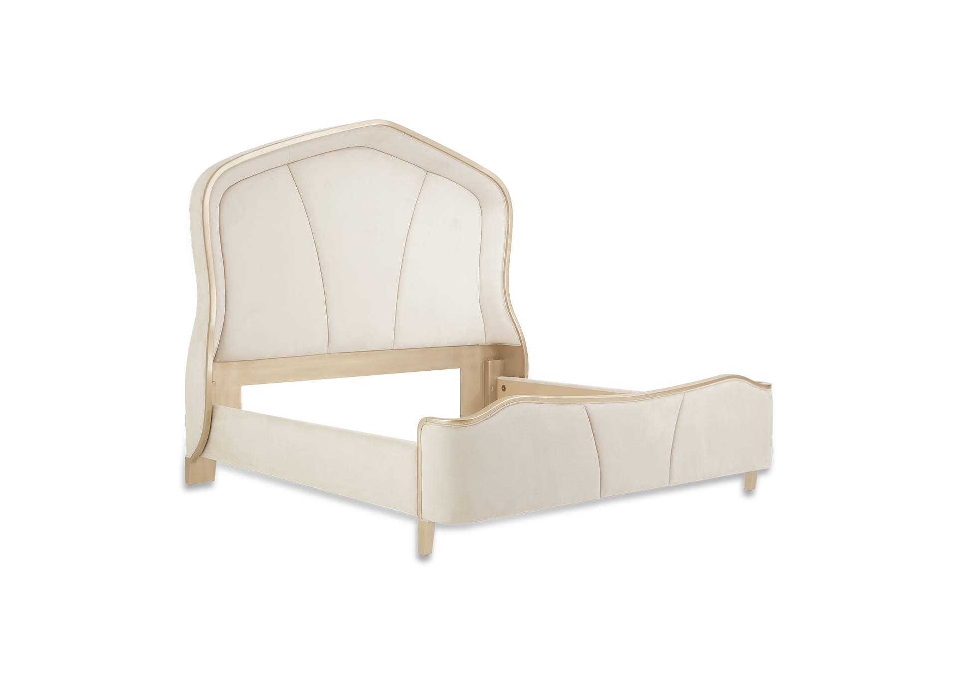 Malibu Crest California King Curved Panel Bed - Chardonnay image 5