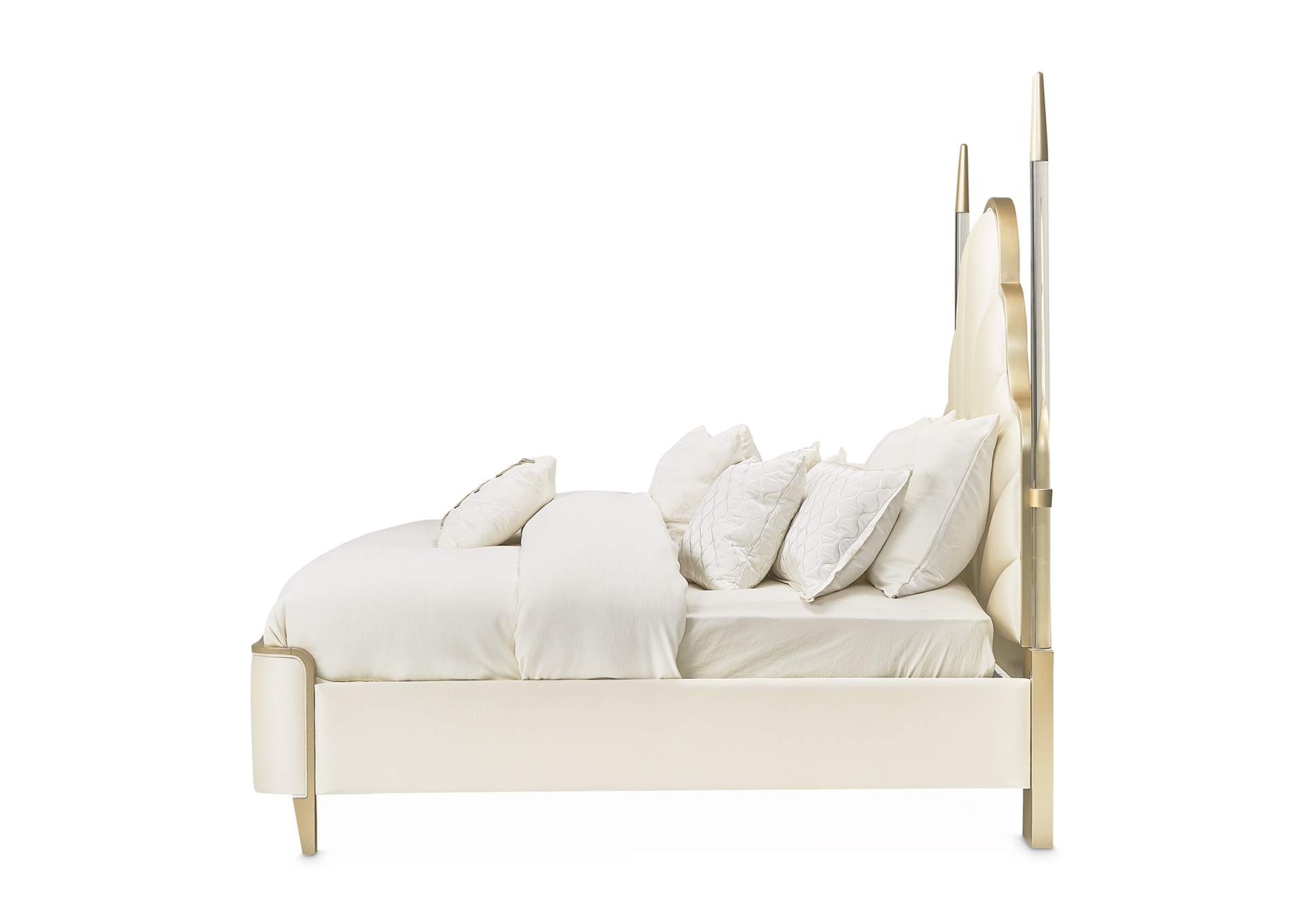 Malibu Crest California King Scalloped Poster Bed - Chardonnay image 4