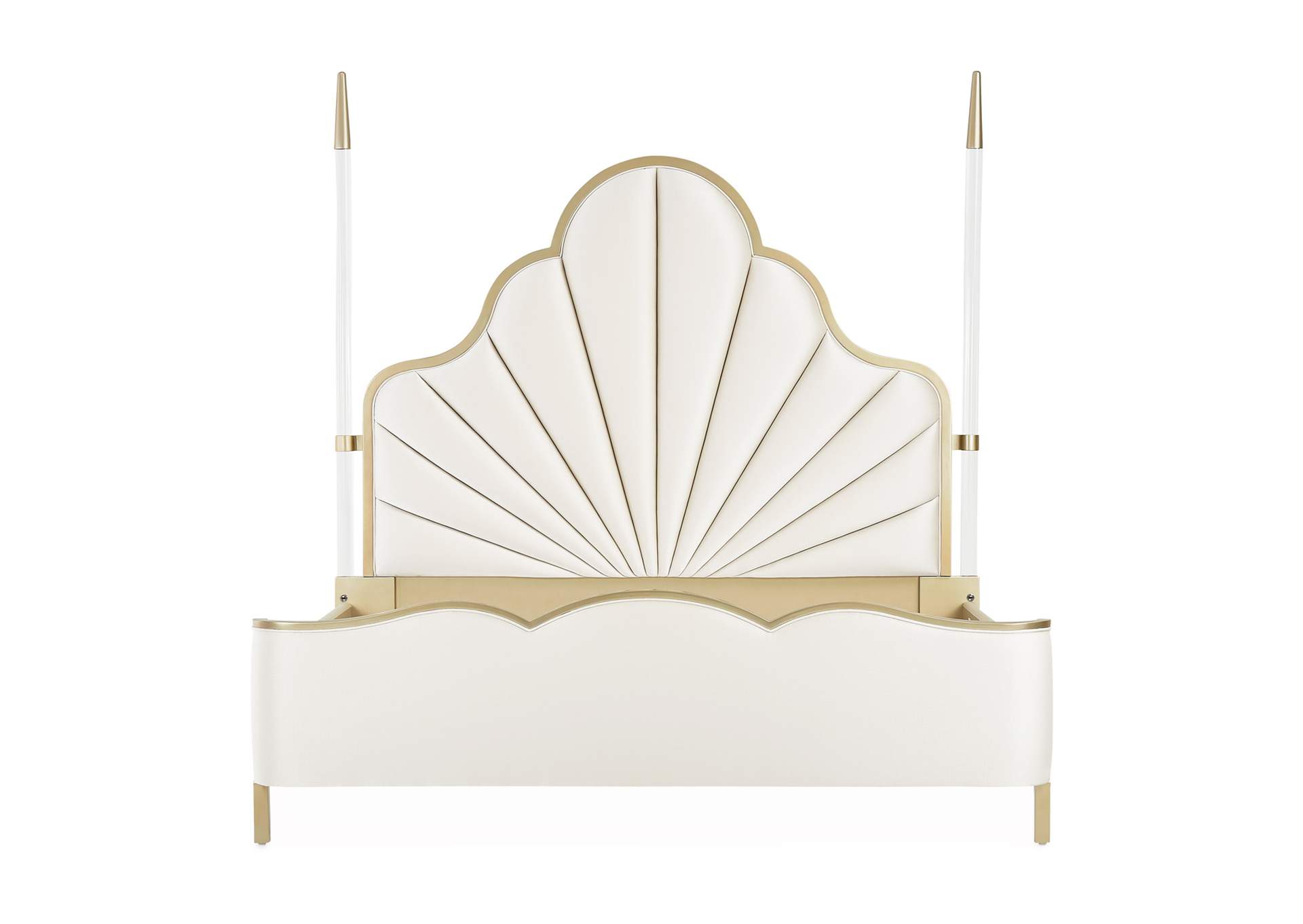 Malibu Crest California King Scalloped Poster Bed - Chardonnay image 6