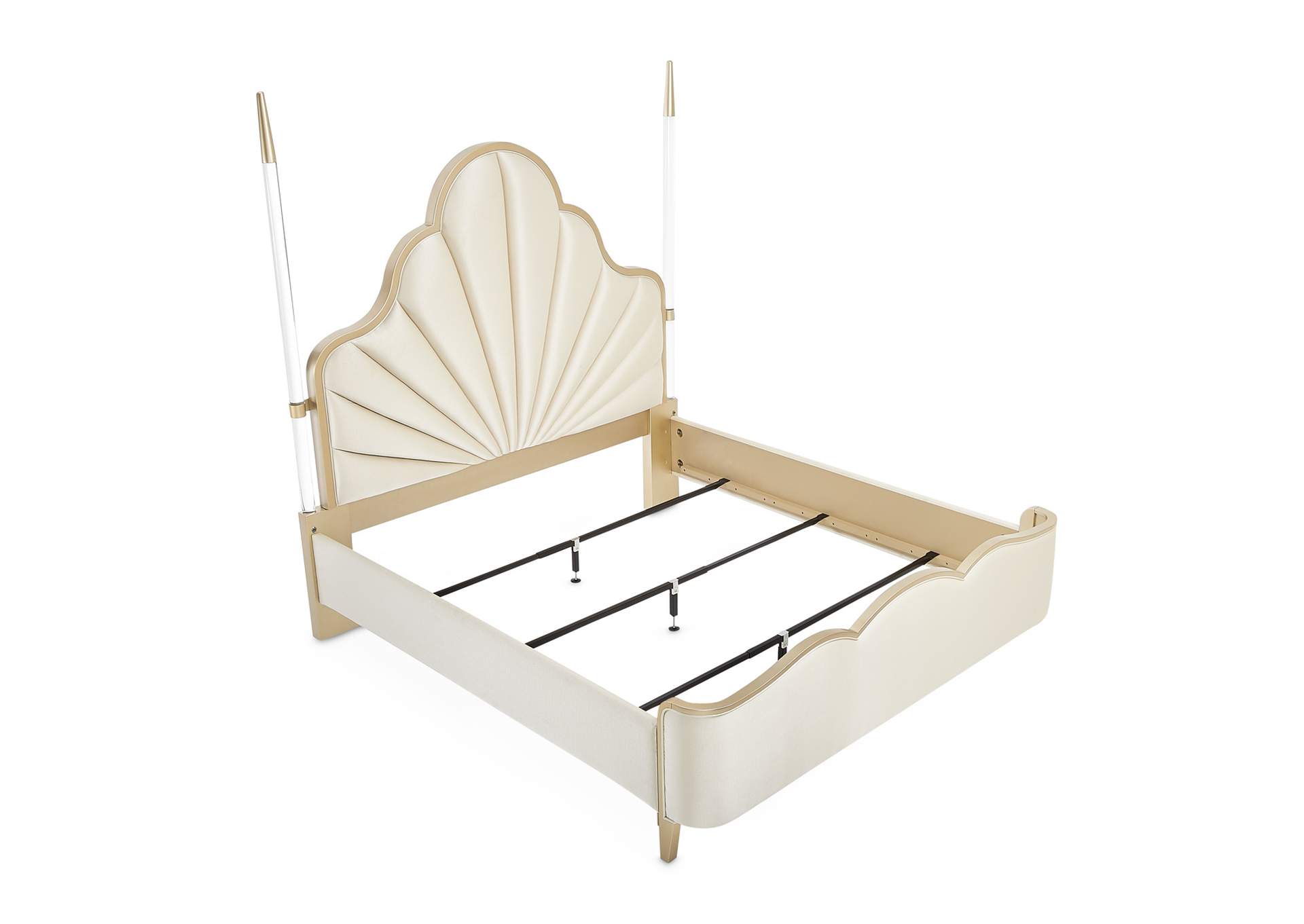 Malibu Crest California King Scalloped Poster Bed - Chardonnay image 7