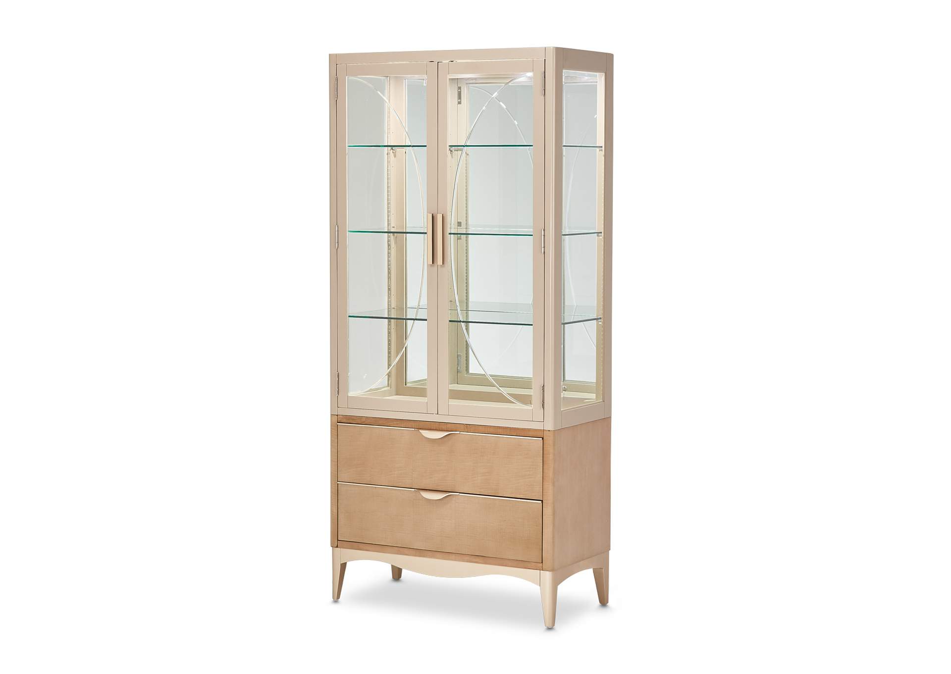 Malibu Crest Display Cabinet - Chardonnay image 1
