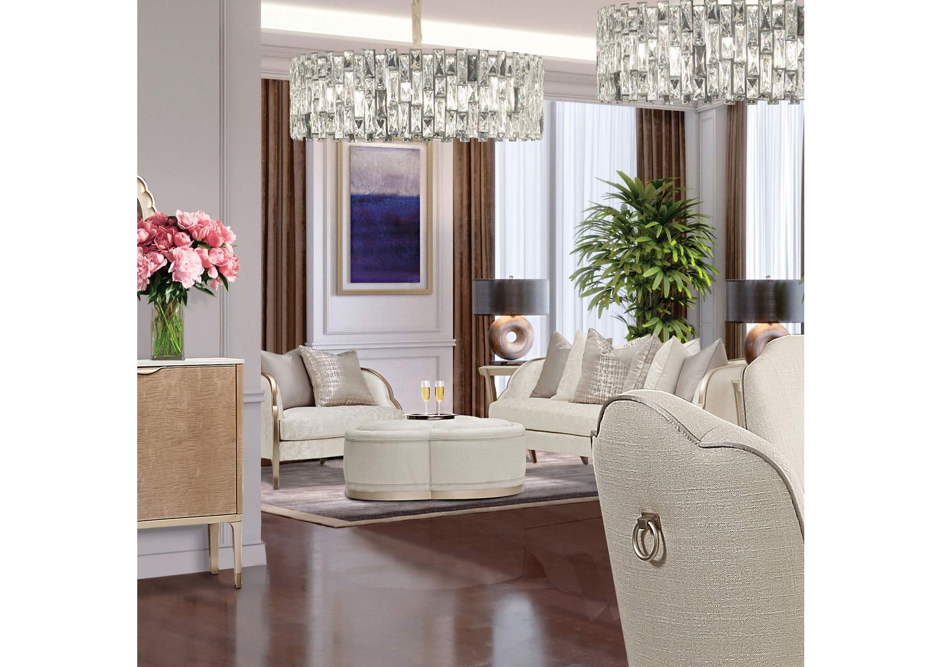 Malibu Crest Sofa - Cloud White and Chardonnay image 9