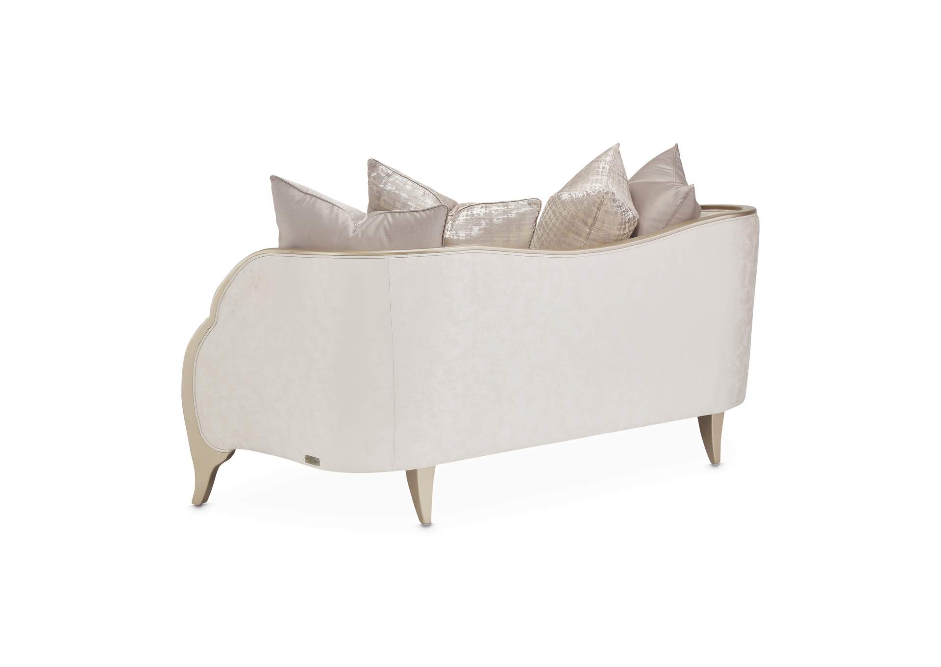 Malibu Crest Loveseat - Cloud White and Chardonnay