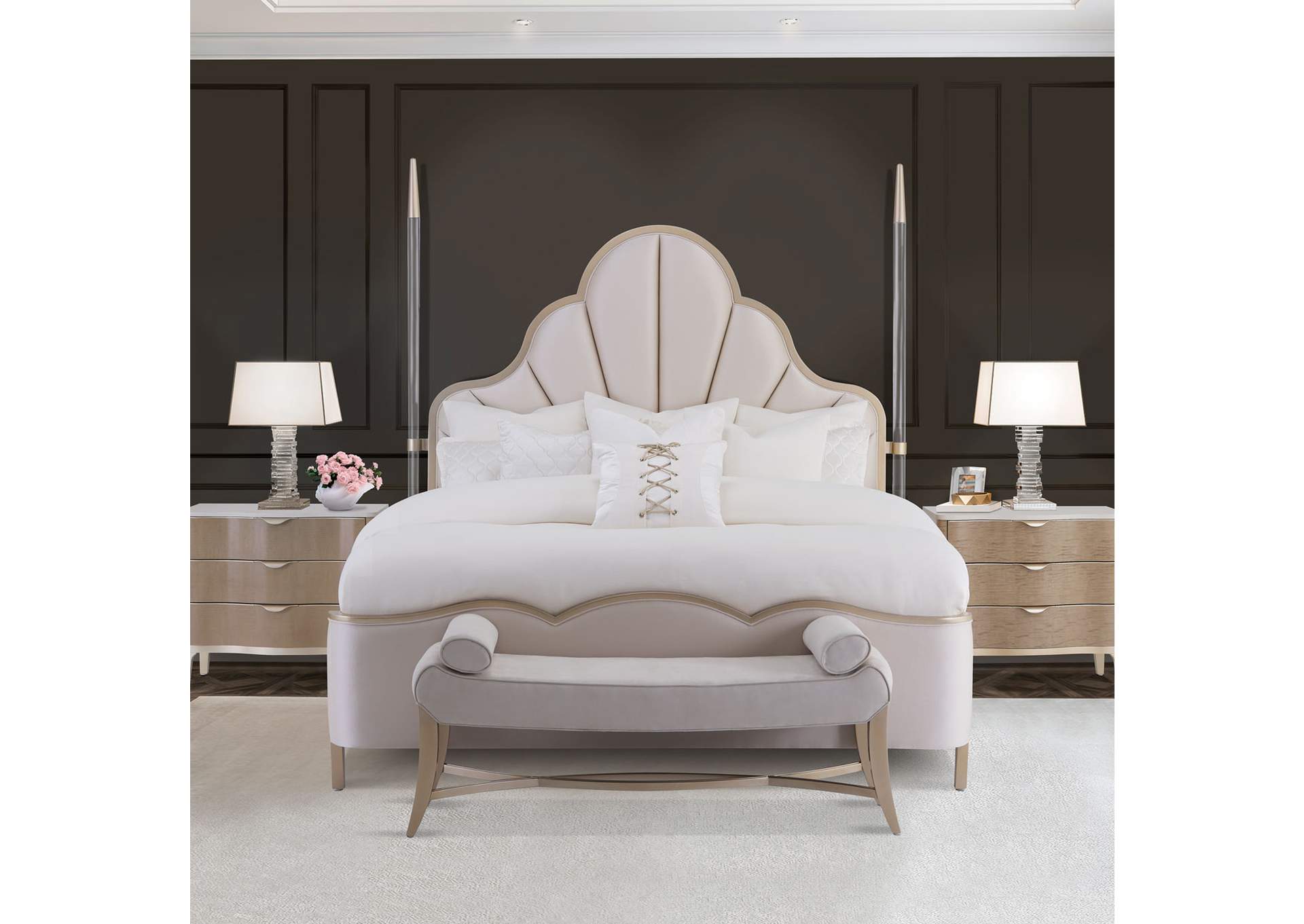 Malibu Crest Bed Bench - Chardonnay image 11
