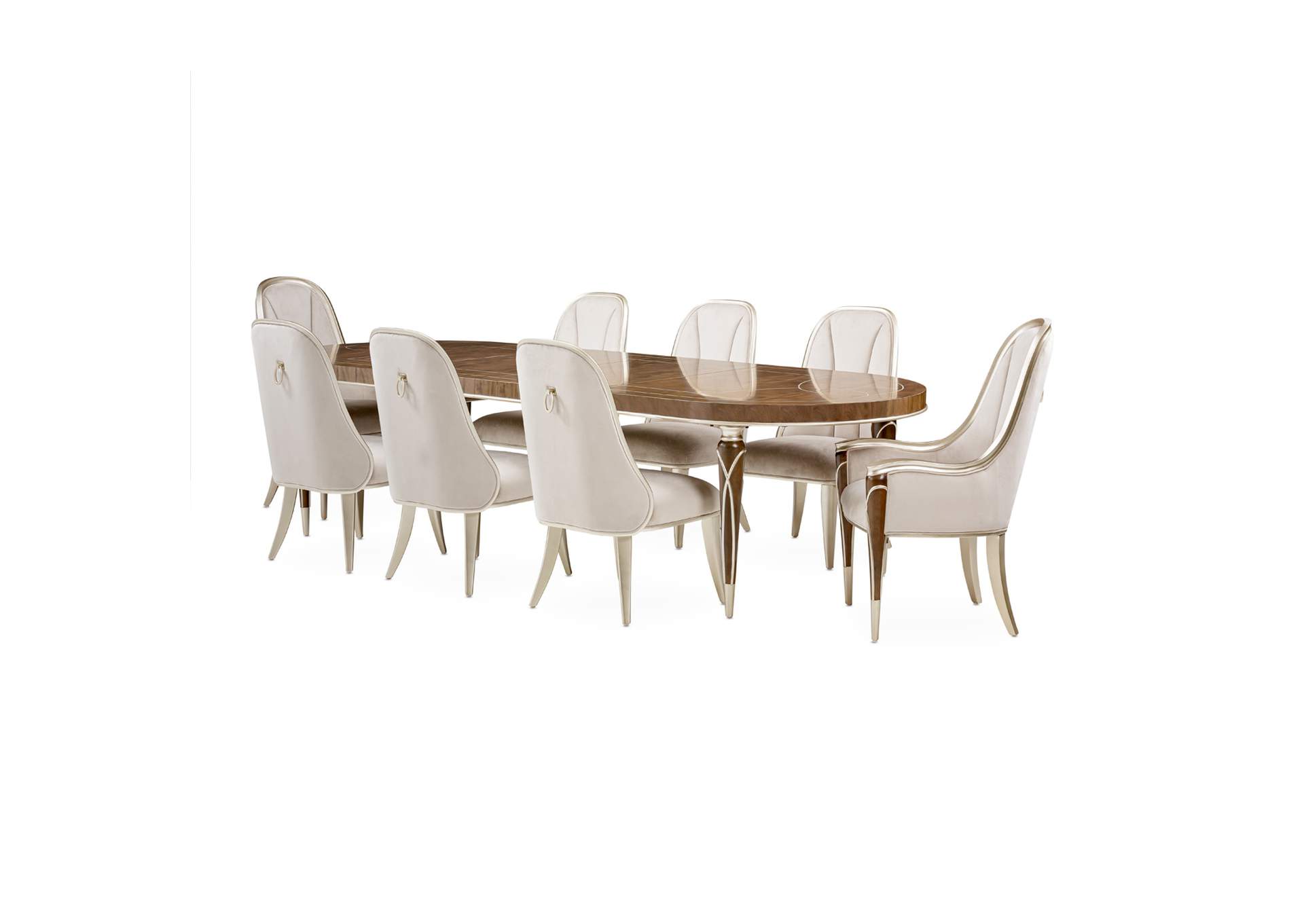 Villa Cherie Oval Dining Table - Hazelnut