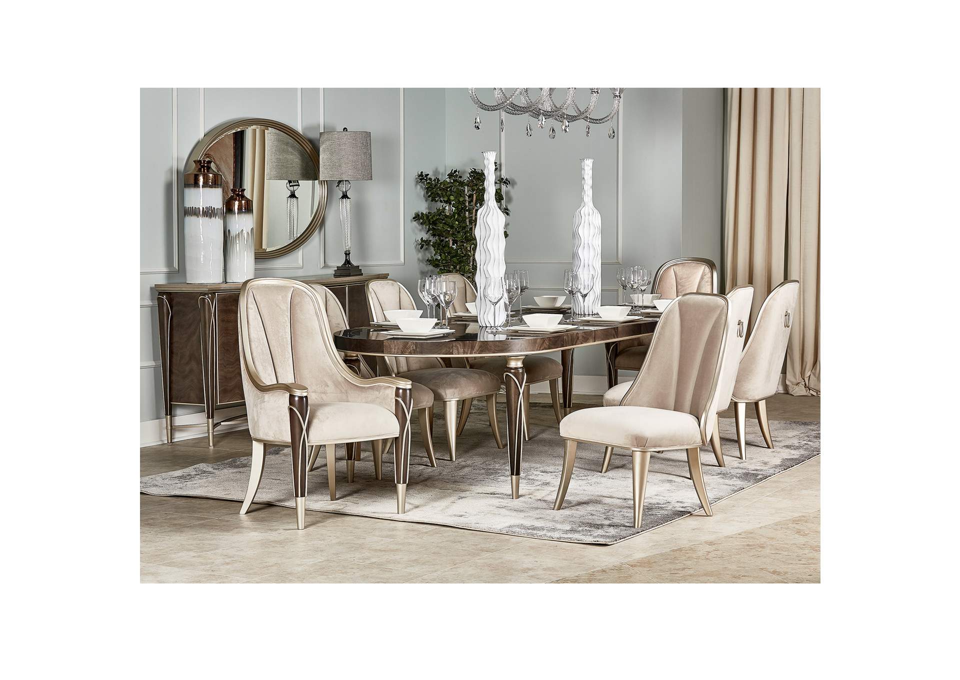 Villa cherie Oval Dining Table - Hazelnut image 11