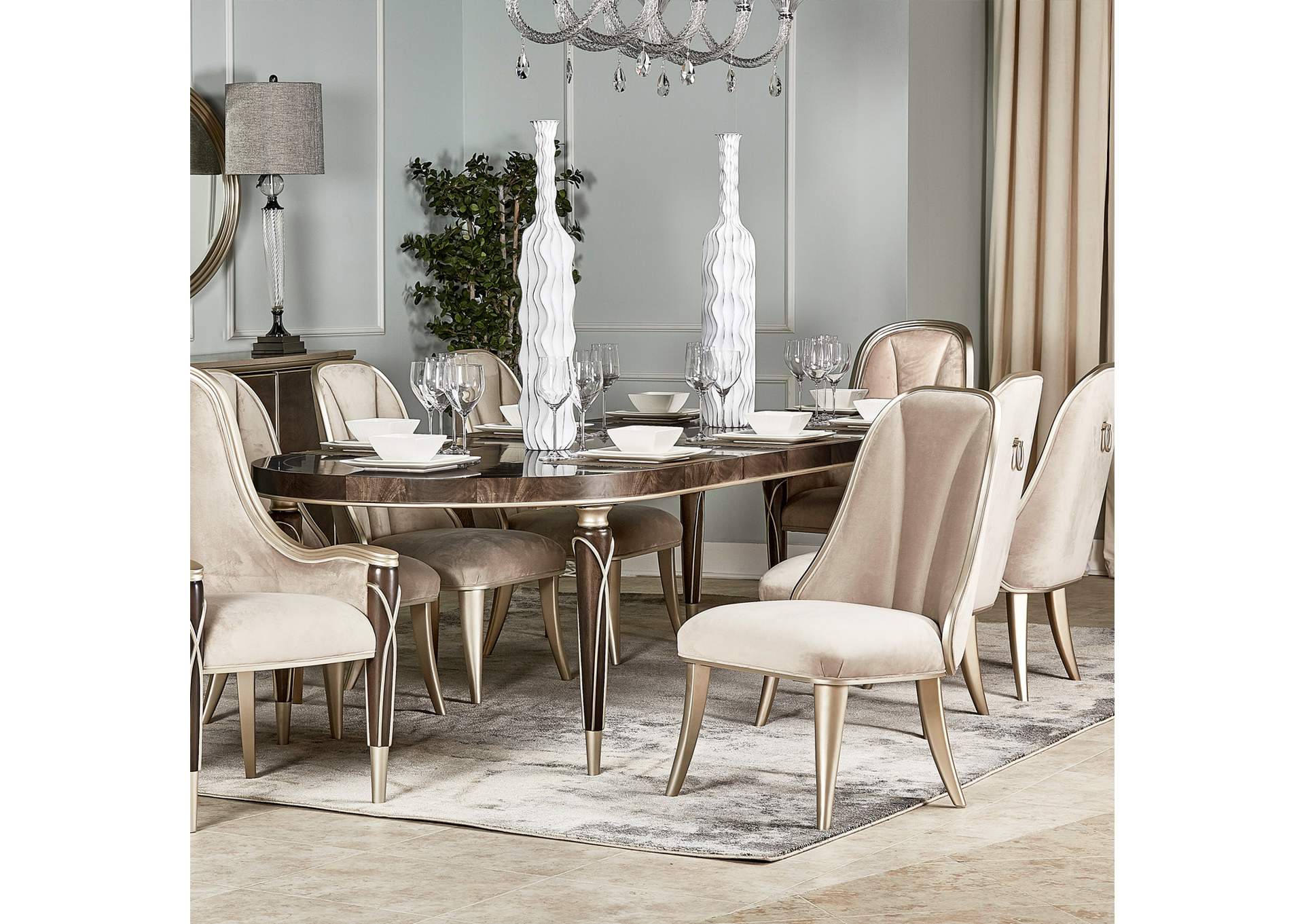 Villa cherie Oval Dining Table - Hazelnut image 15