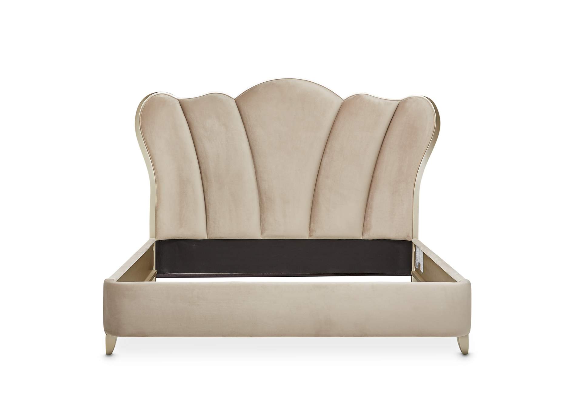 Villa cherie California King Channel Tufted Bed - Hazelnut image 4