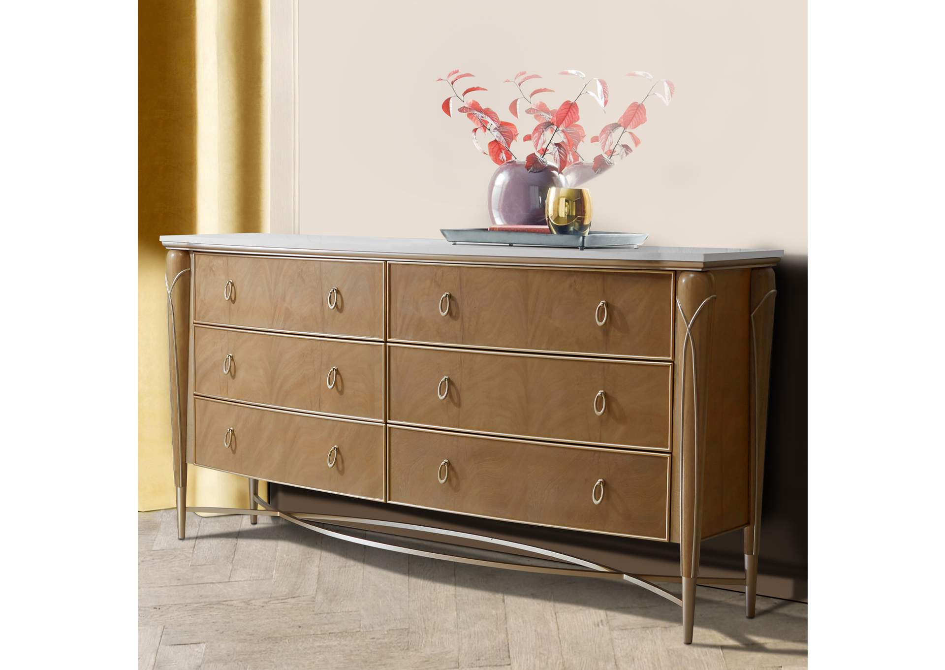 Villa Cherie Dresser - Caramel image 12