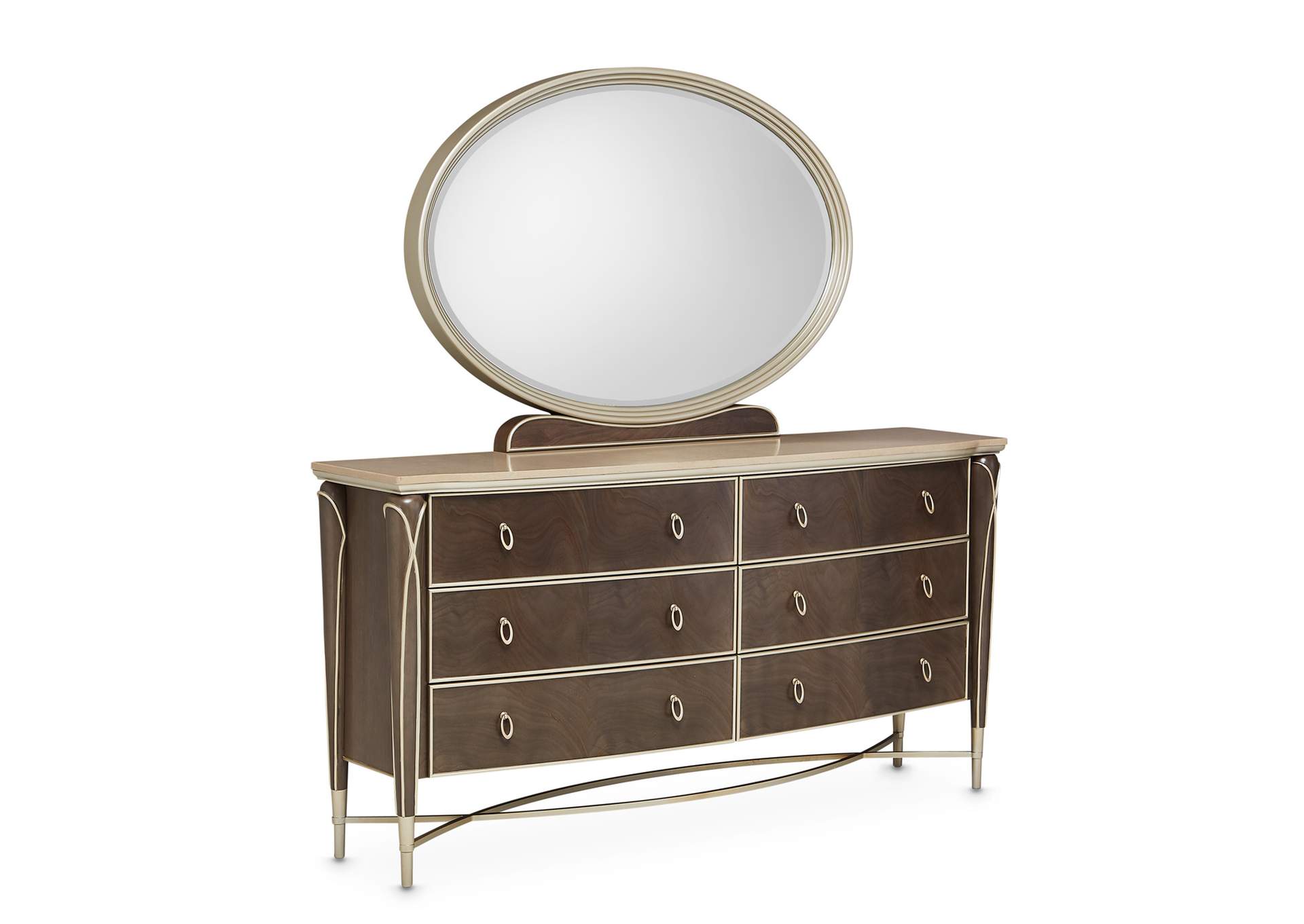 Villa cherie Dresser and Mirror - Hazelnut image 22