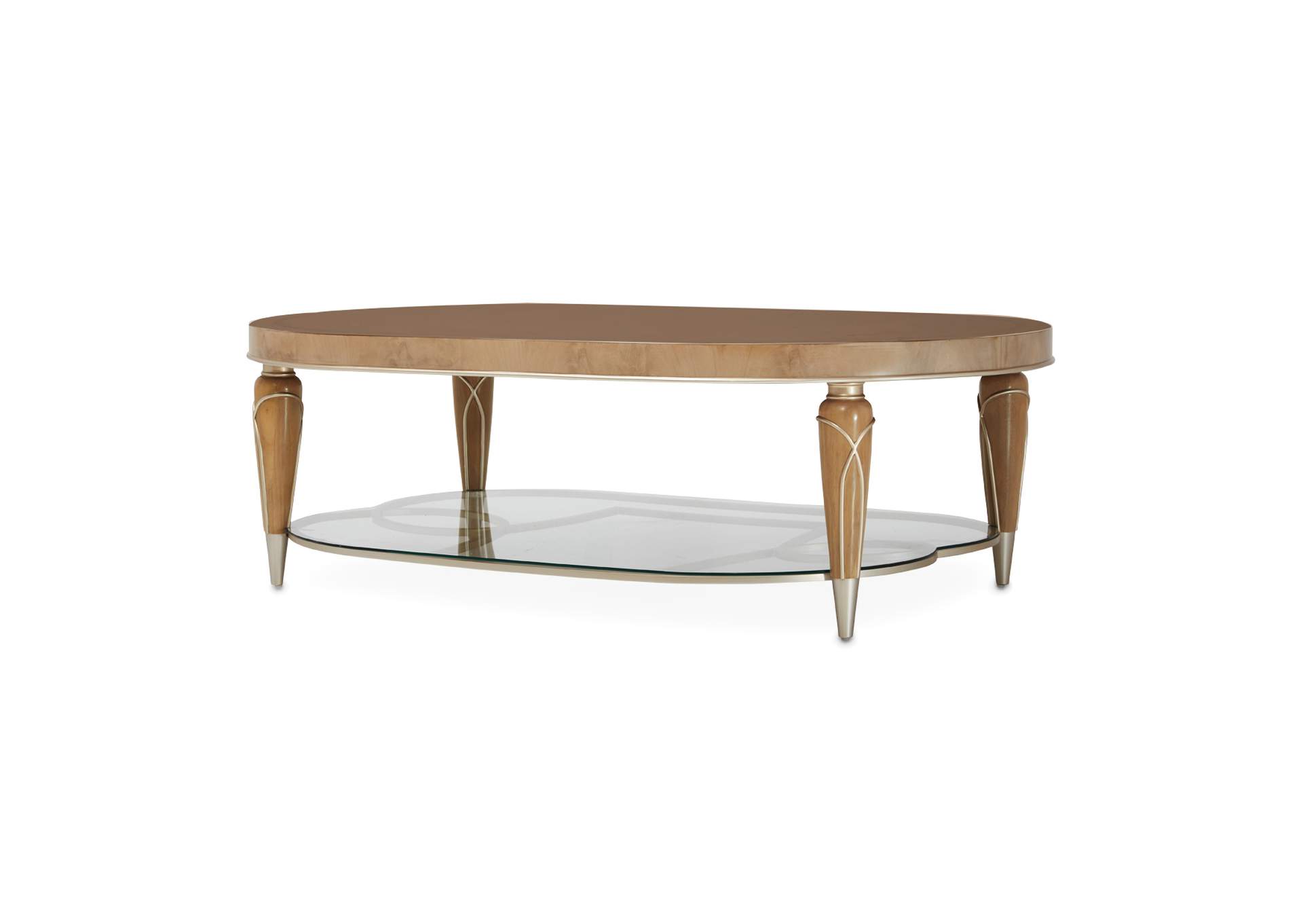 Villa Cherie Oval Cocktail Table - Caramel image 1