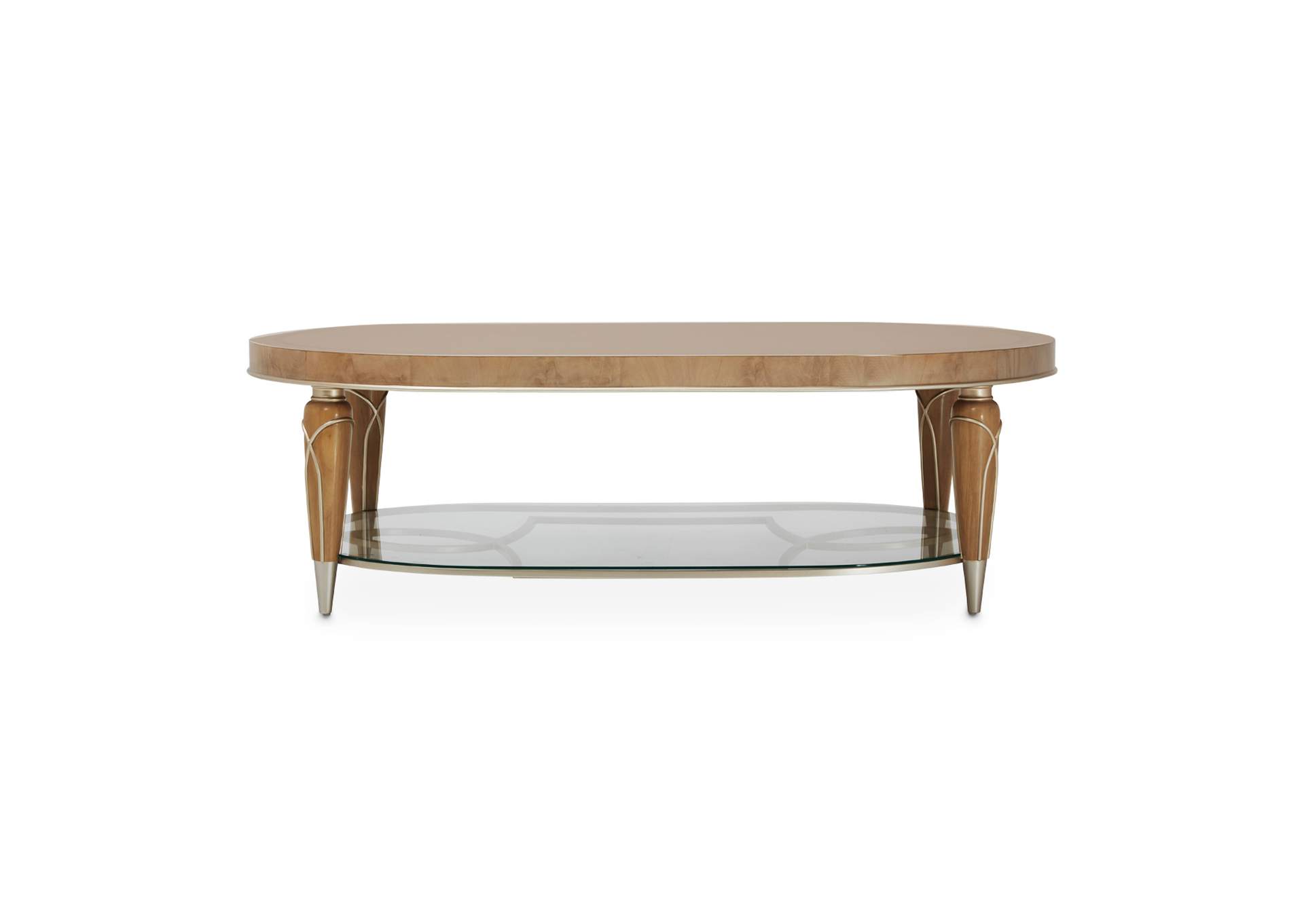 Villa Cherie Oval Cocktail Table - Caramel image 3