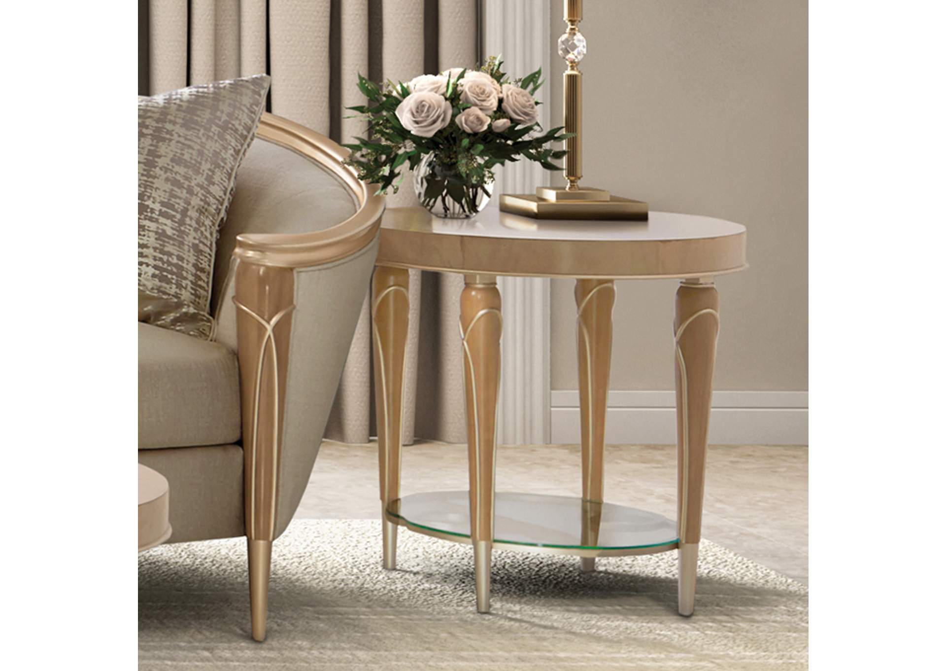 Villa Cherie End Table - Caramel image 8