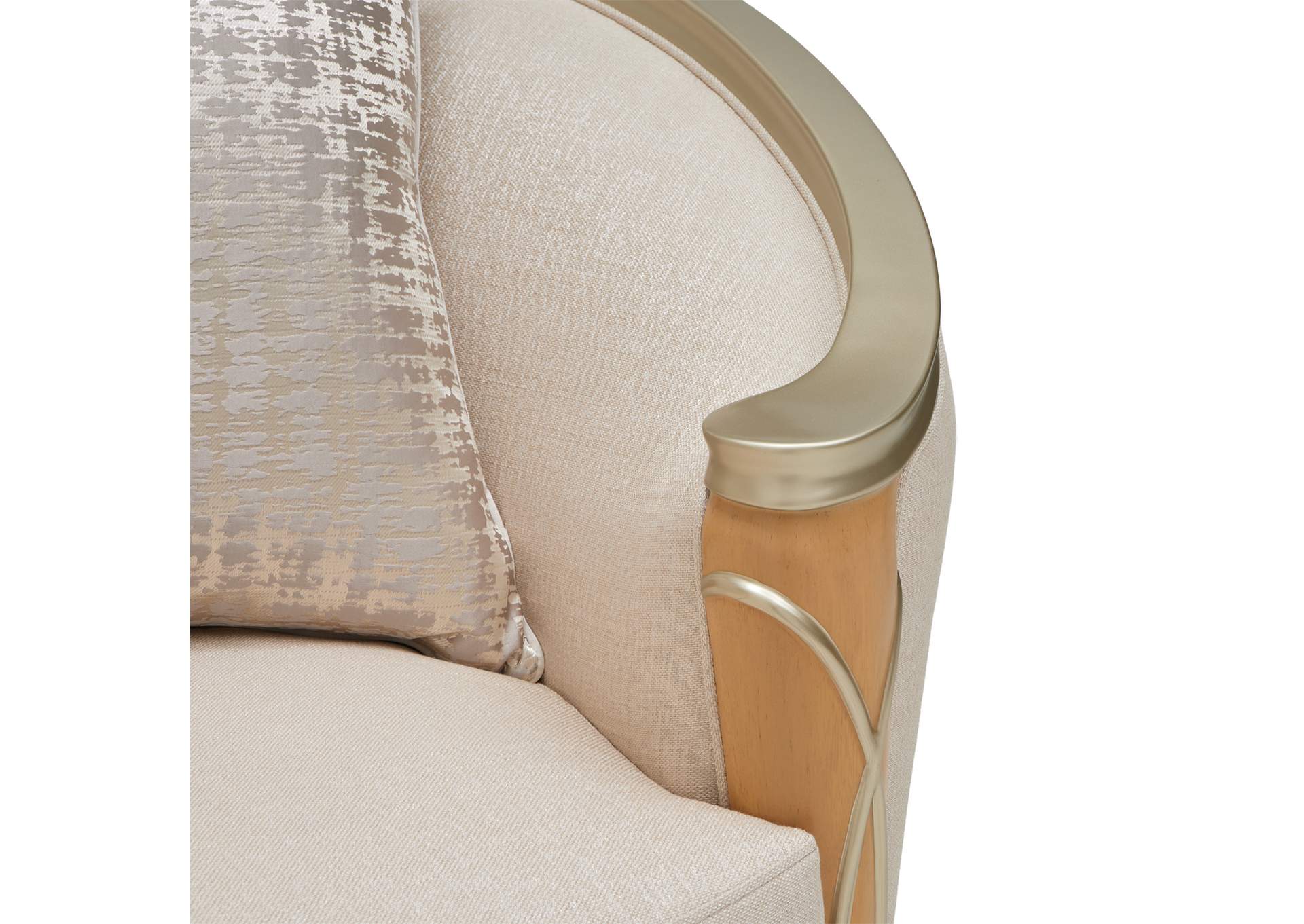 Villa Cherie Loveseat - Pearl and Caramel image 20