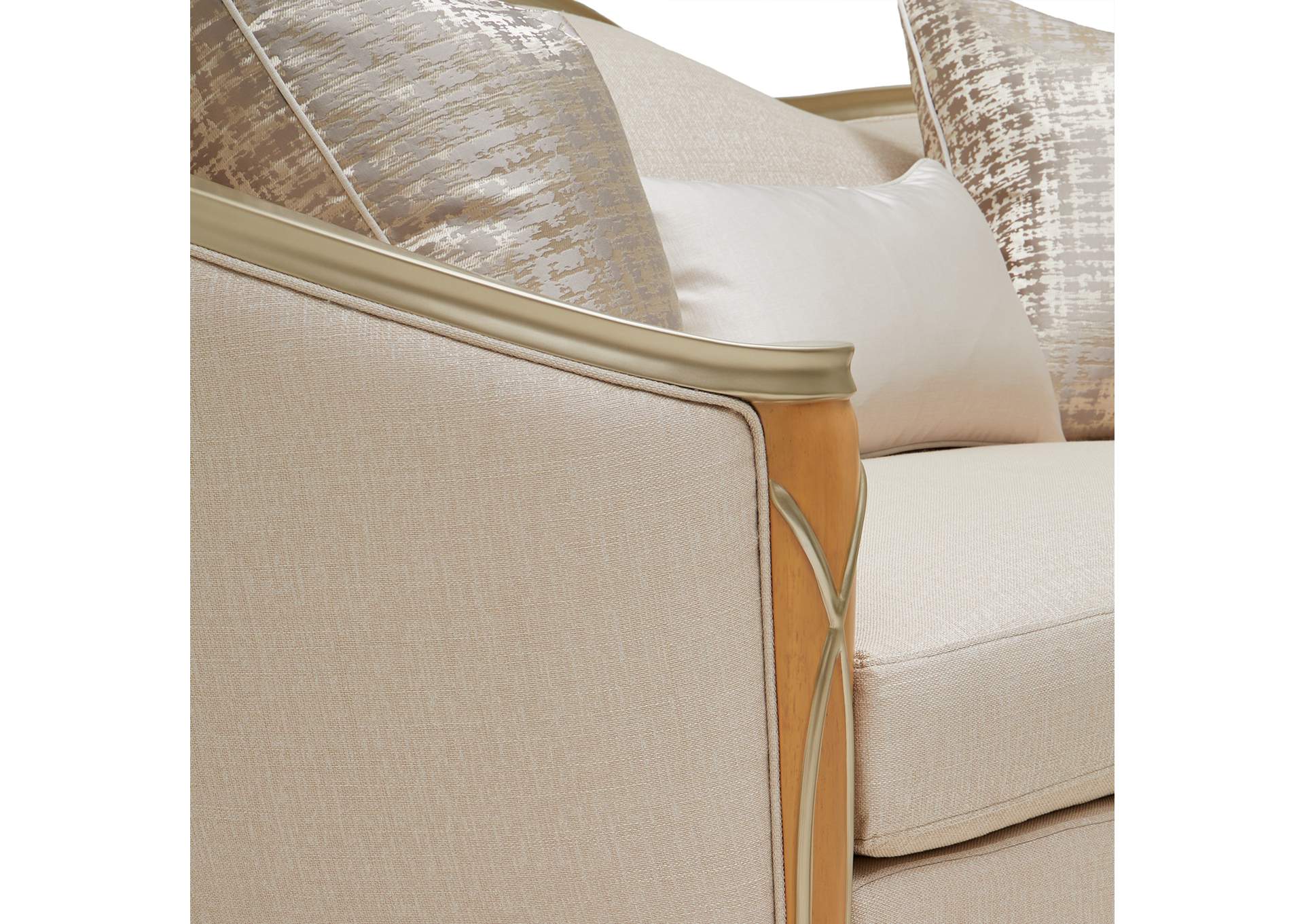 Villa Cherie Loveseat - Pearl and Caramel image 15