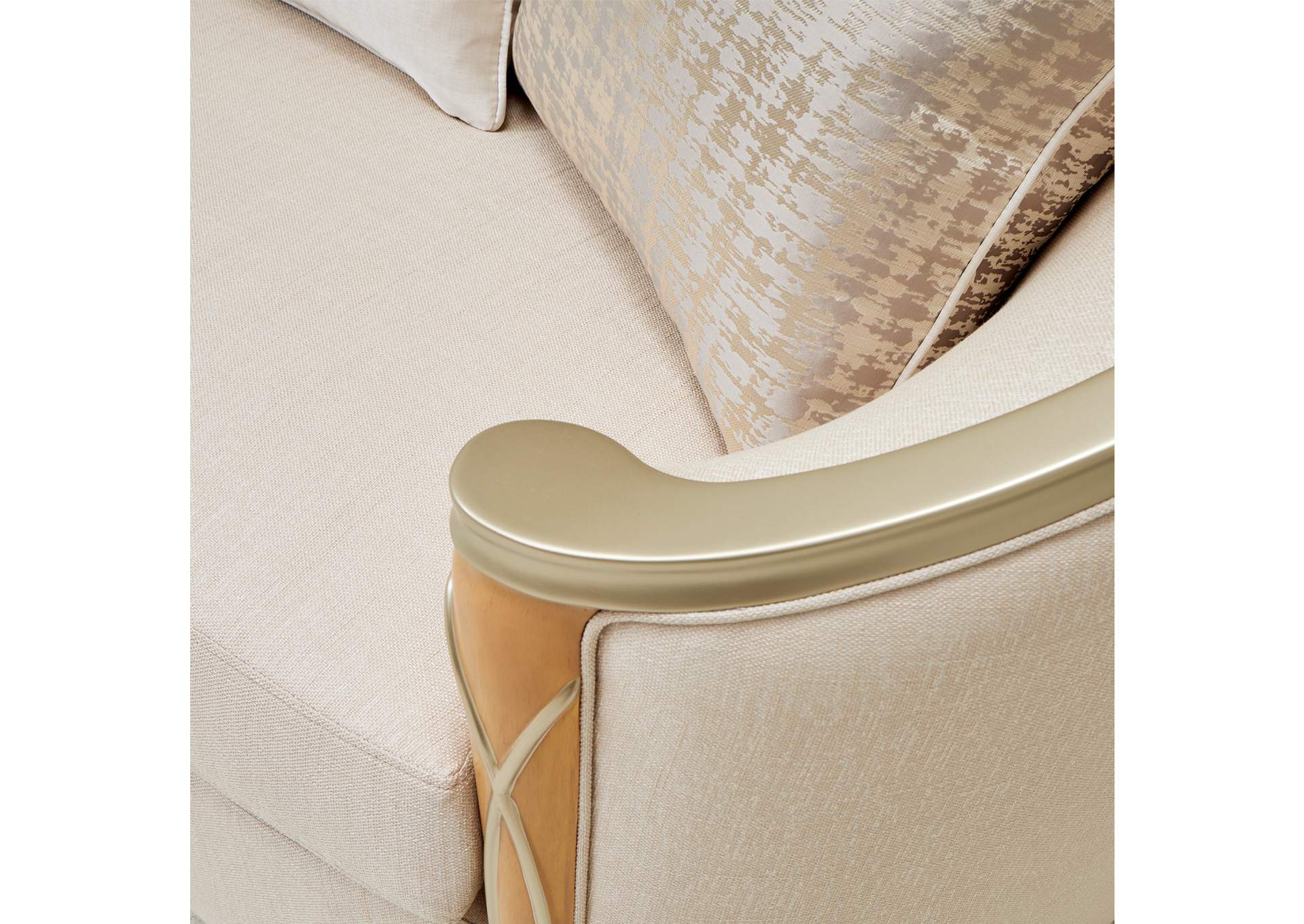 Villa Cherie Loveseat - Pearl and Caramel image 12