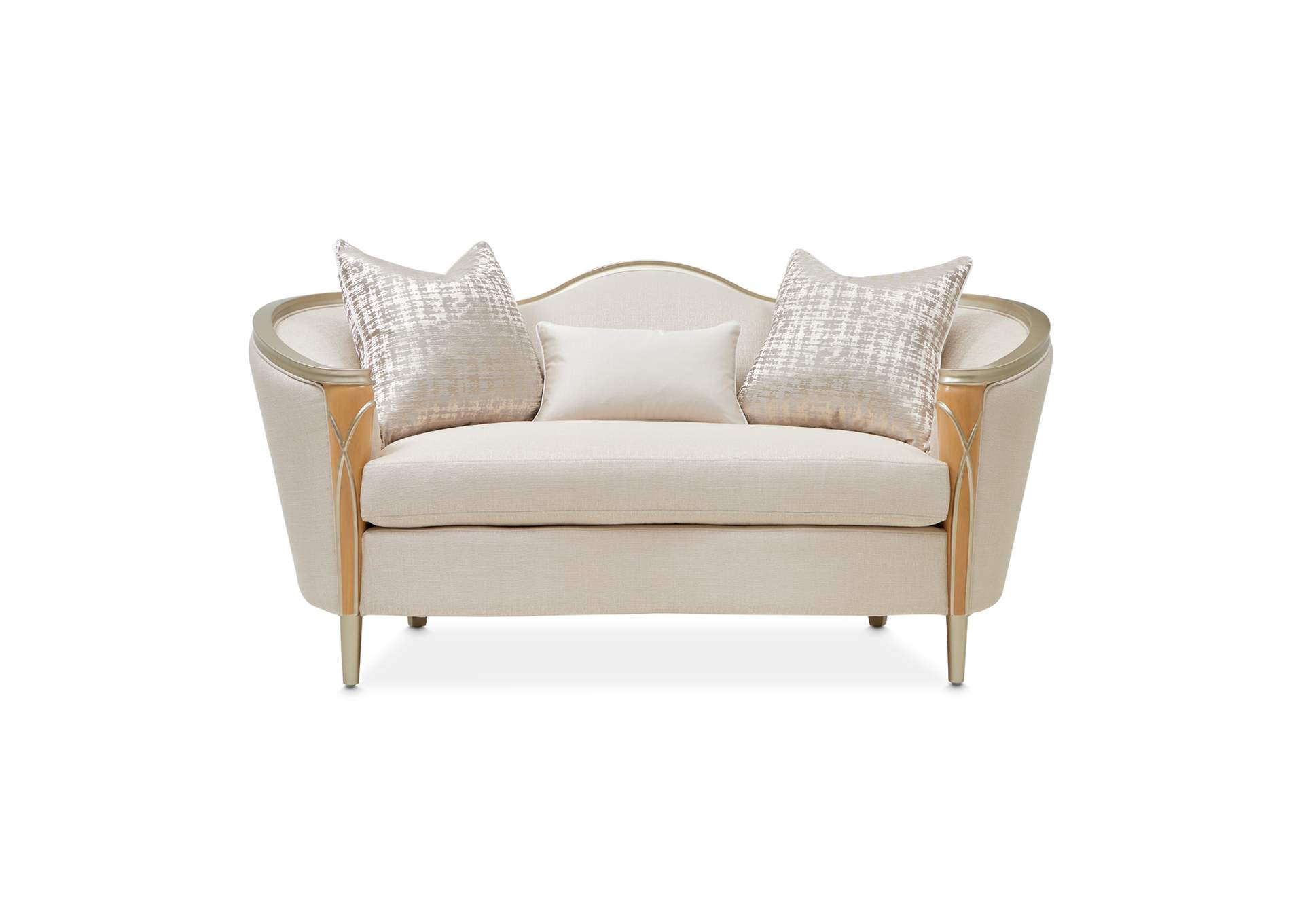 Villa Cherie Loveseat - Pearl and Caramel image 11