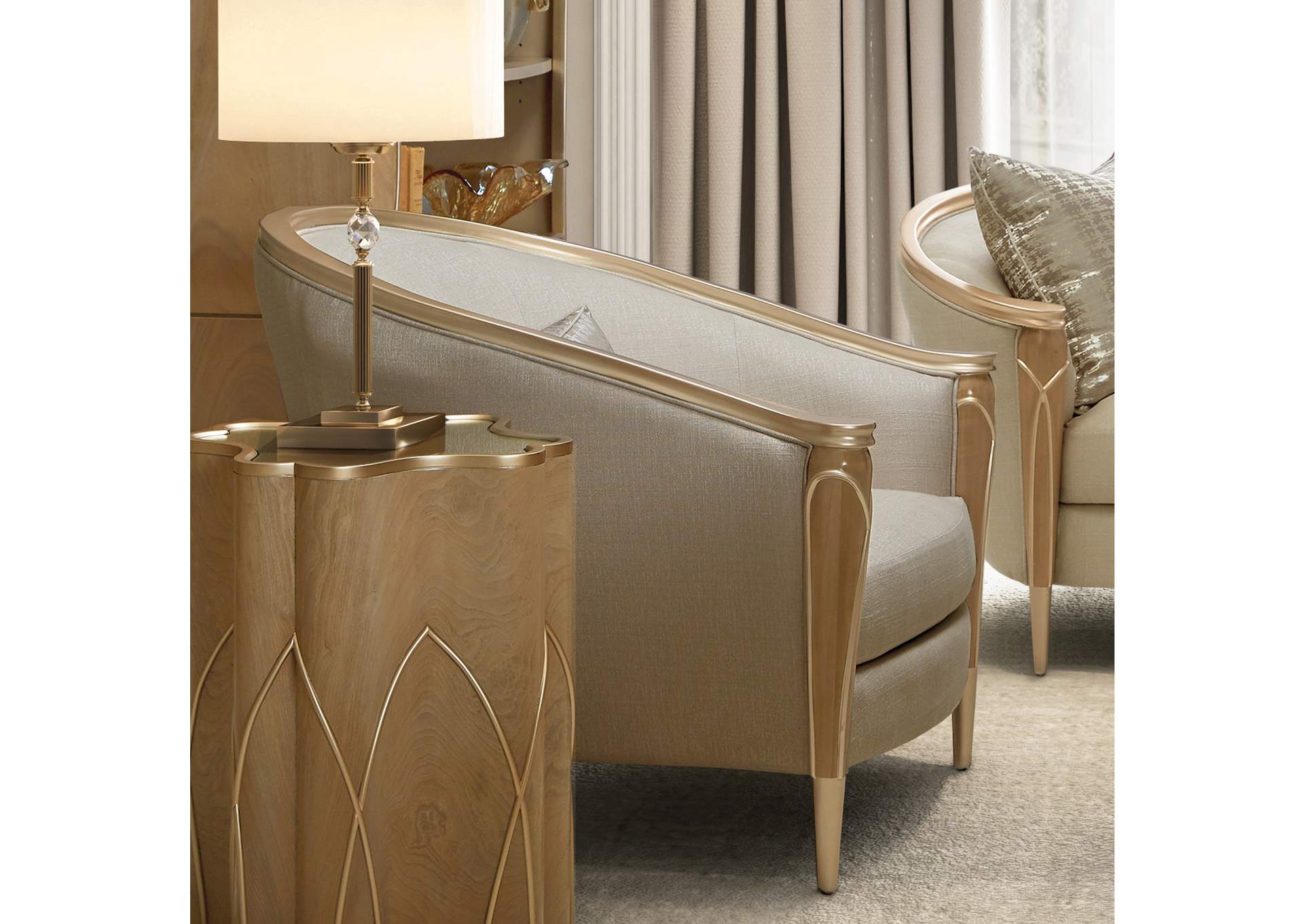 Villa Cherie Matching Chair - Pearl and Caramel image 7