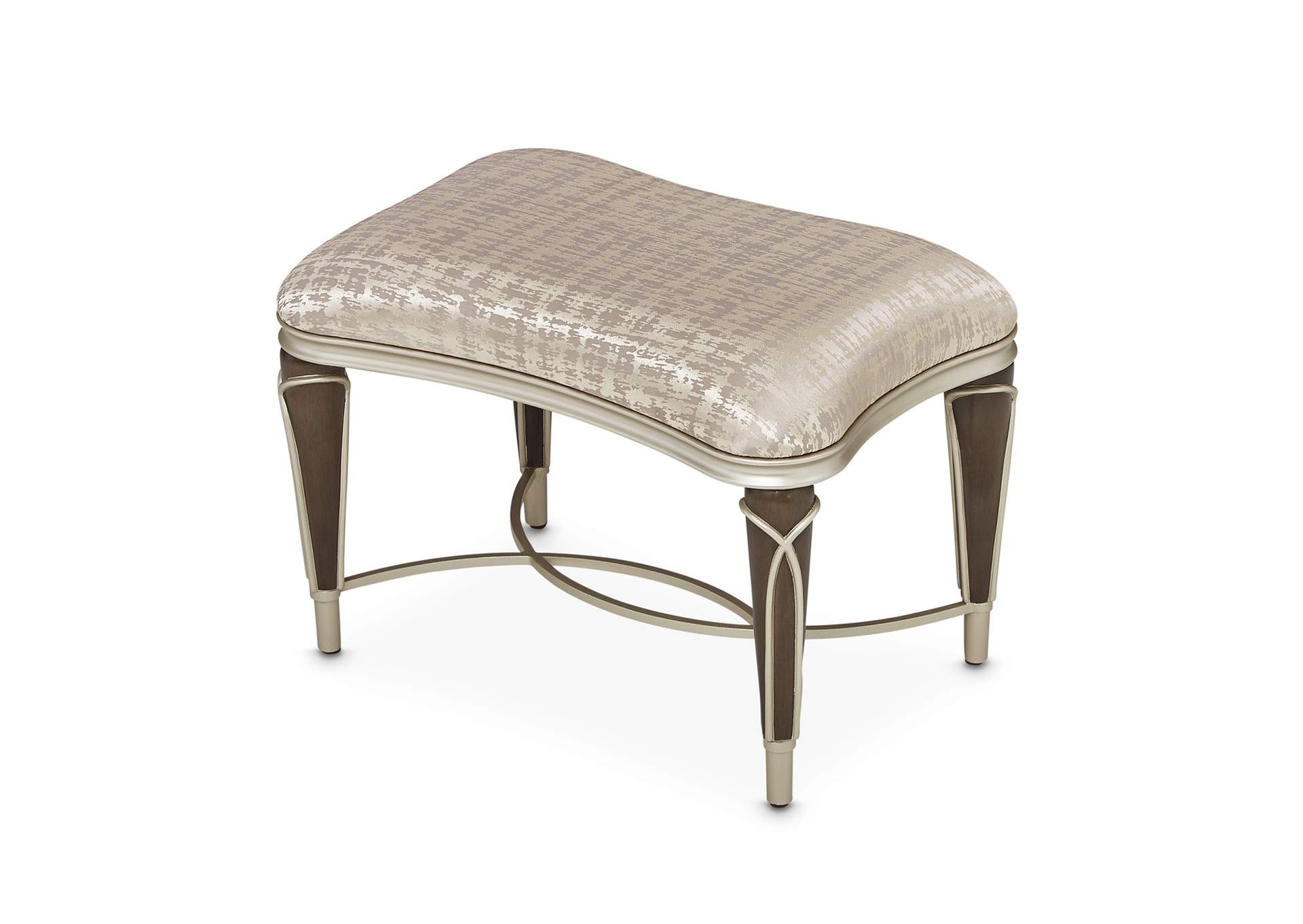 Villa Cherie Ottoman - Bisque and Hazelnut image 1